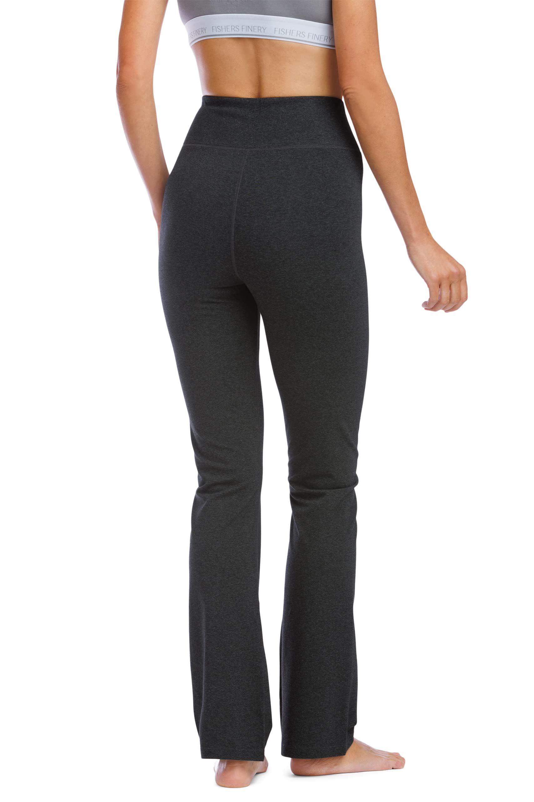 Fishers Finery Women's High Waisted Bootcut Yoga Pants - Eco-Friendly Stretchy Athletic Leggings for Workout, Lounge & Everyday Wear