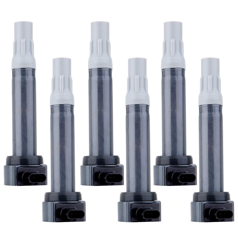High Performance Ignition Coil Pack Set of 6 - Compatible with 2.7L 3.5L 4.0L V6 Chrysler 300, Dodge Charger, Challenger, Grand Caravan 2006-2010 - Perfect for Engine Tune-Ups & Performance Upgrades