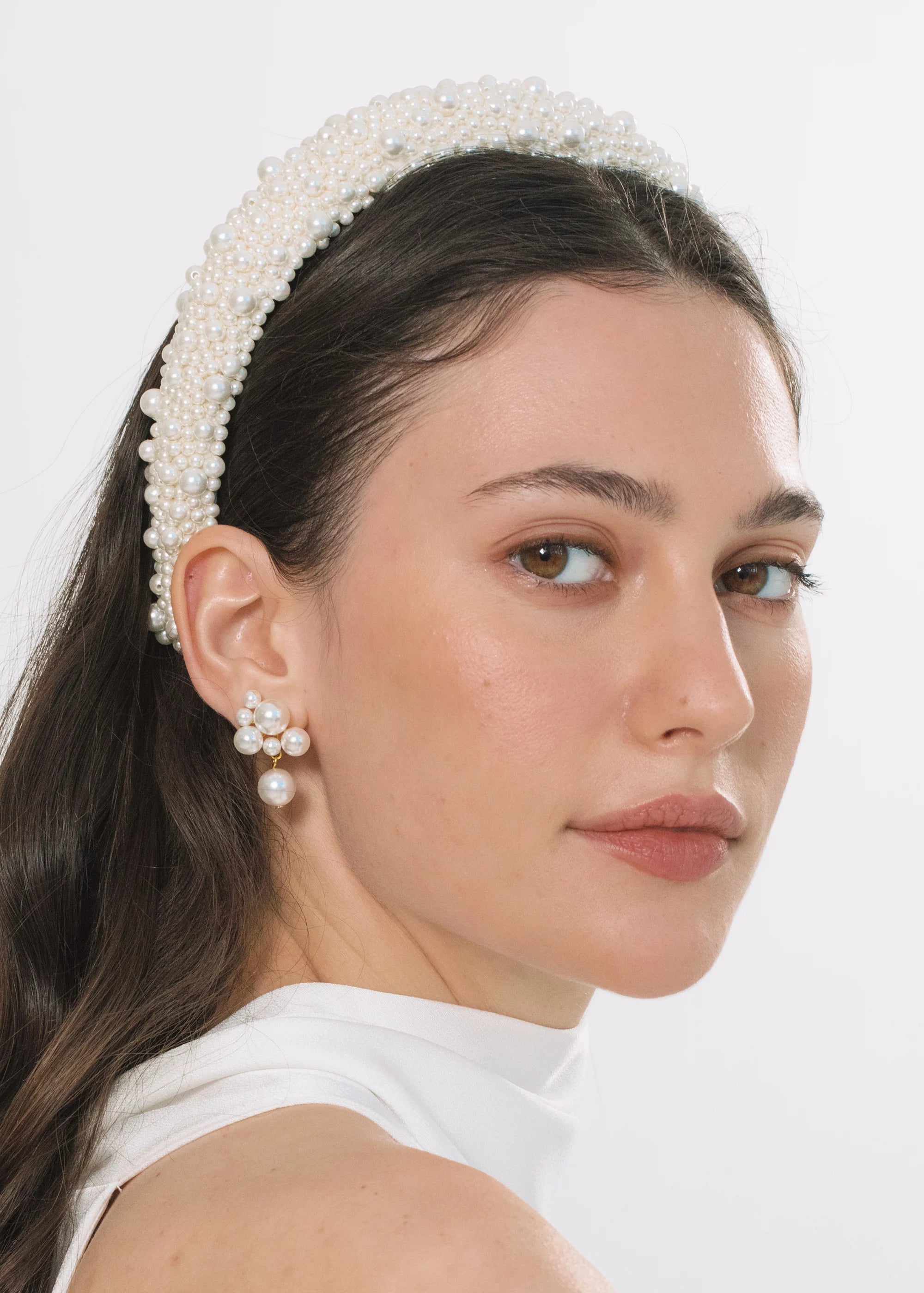 Bailey Pearl Headband for Women - Elegant Crystal & Pearl Hair Accessories for Weddings, Parties & Special Occasions