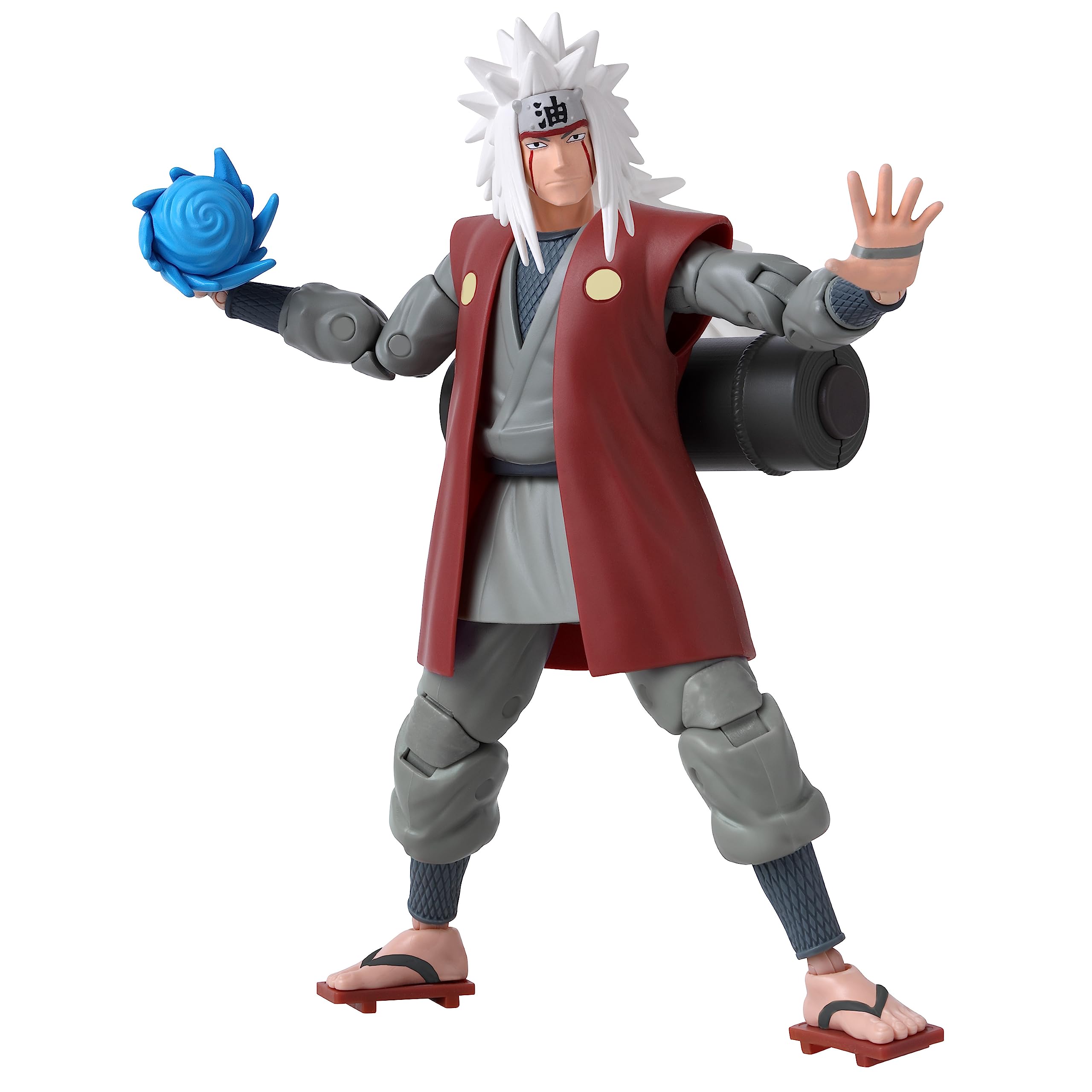 Bandai Anime Heroes Naruto Jiraiya Action Figure - 6-Inch Collectible Toy with Multiple Poses - Perfect for Anime Fans, Collectors & Gift Giving | Display, Play & Cosplay Scenes