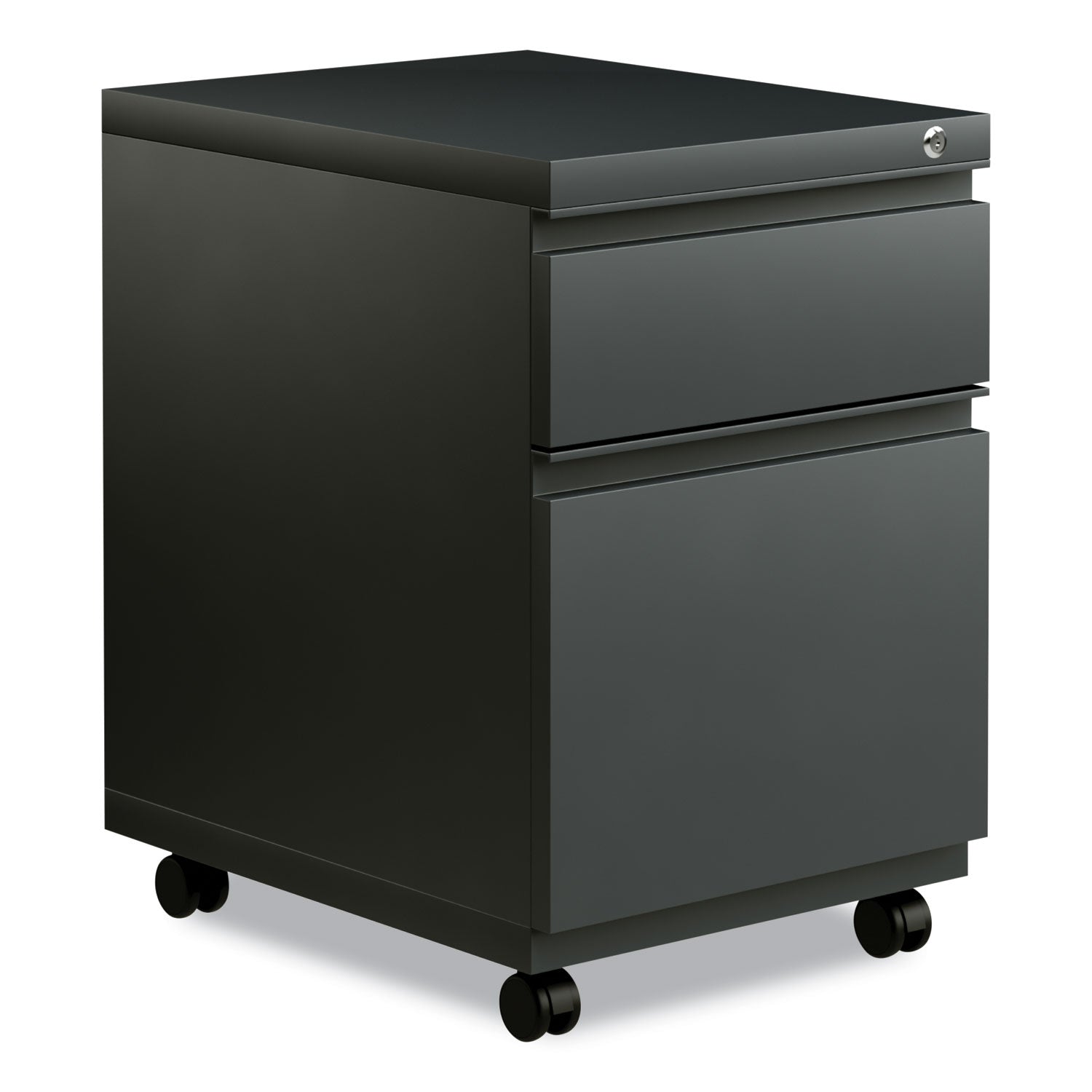 Alera® 2-Drawer File Pedestal with Full-Length Pull - Left or Right Opening, Legal/Letter Size, Charcoal Finish (14.96