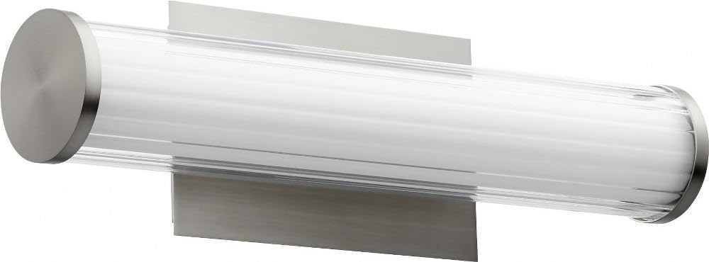 912-18-65 Transitional LED Vanity Mirror with Adjustable Brightness - Pewter, Nickel & Silver Finish for Bathroom, Bedroom & Dressing Room Makeup Application