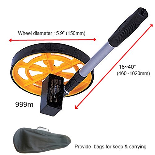 Professional Digital Measuring Wheel with LCD Display - Accurate Distance Measurement Tool for Road Surveying, Construction & Landscaping | Perfect for Engineers, Surveyors & DIY Projects