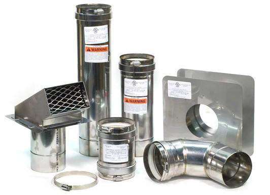 Eccotemp 4 Tankless Water Heater Venting Kit - Horizontal & Vertical Installation - Perfect for Home, RV & Outdoor Use