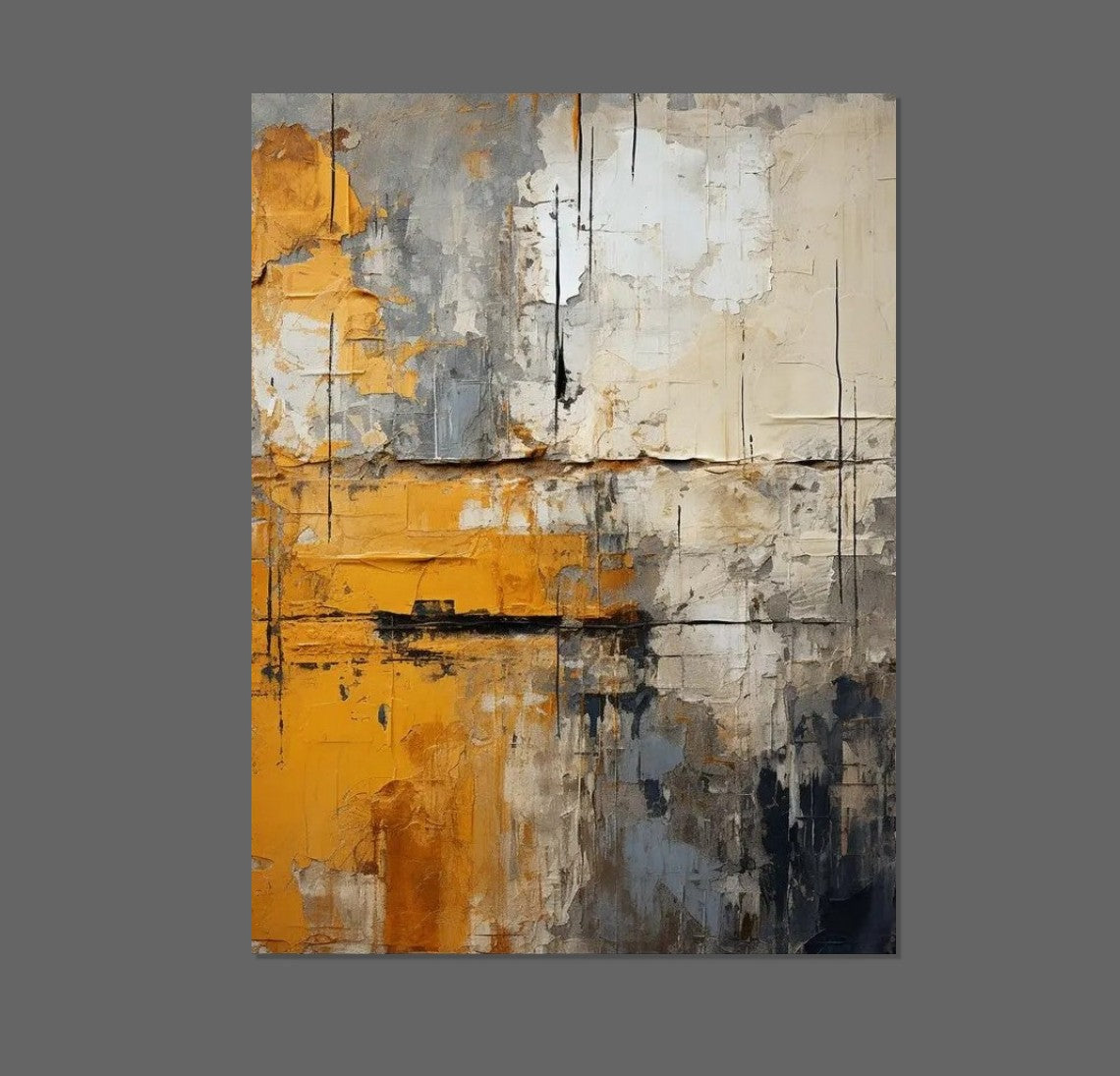 Hand Painted Modern Abstract Wall Art - Large Acrylic Canvas Painting for Bedroom & Living Room Decor - Unique Home Wall Decor Ideas for Contemporary Spaces