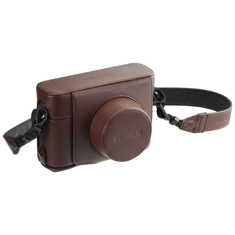 Fujifilm X100F Genuine Leather Camera Case (Brown) - Premium Protection for Travel & Street Photography