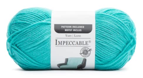 Loops & Threads Impeccable Yarn - 4.5oz Skein (128g) - Aruba Blue - Perfect for Knitting, Crochet & DIY Crafts