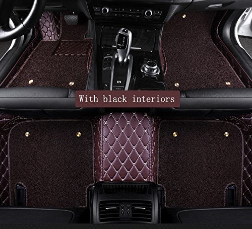 Premium Custom Car Floor Mats for Honda CRV 2012-2016 - Double Layer All Weather Floor Liners, Heavy Duty Full Coverage Floor Carpets (Coffee Brown) - Perfect for Daily Commute, Road Trips & Extreme Weather Protection