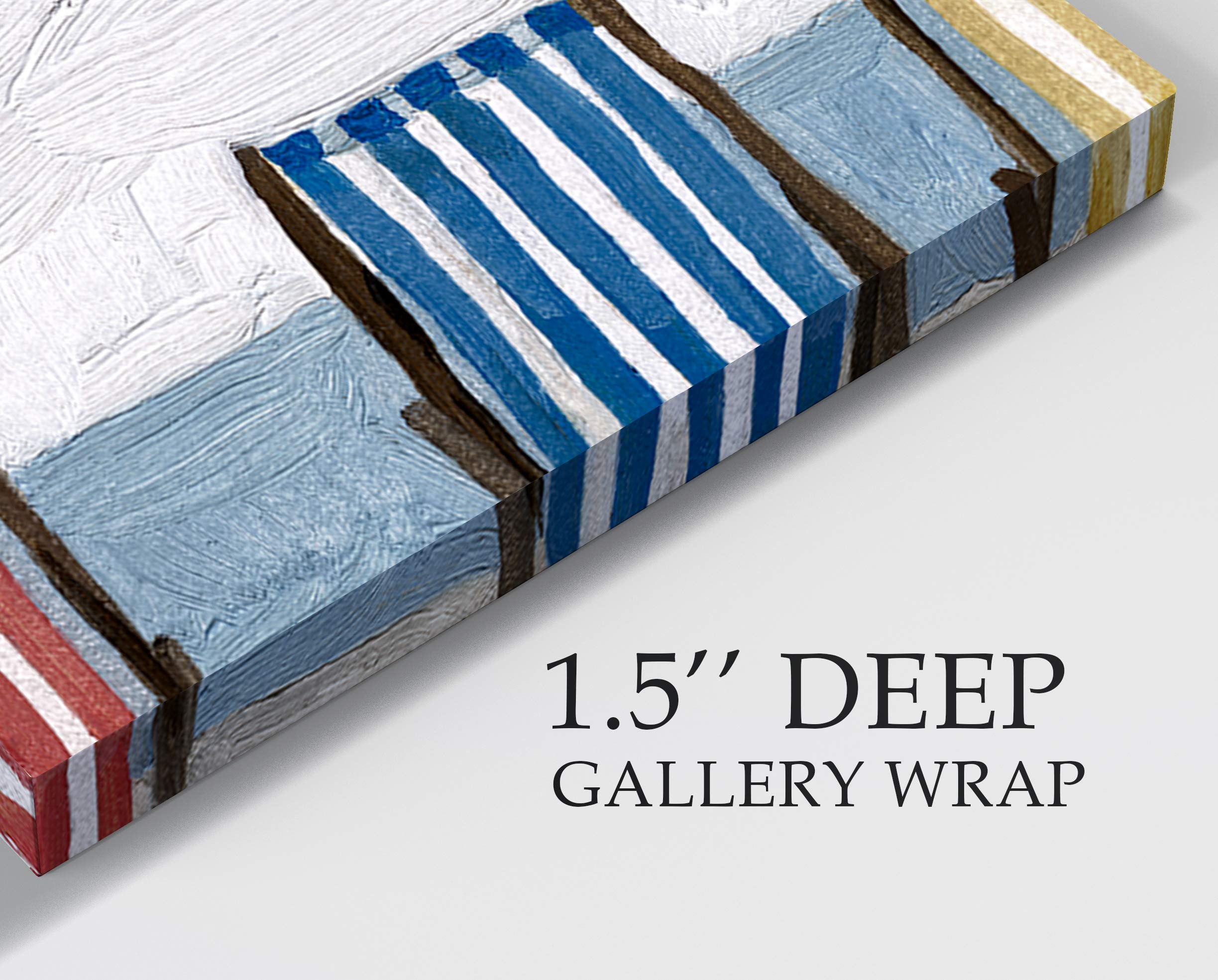 Renditions Gallery Trip II' Beach Wall Art - 40x40 Inch Gallery Wrapped Canvas - Coastal Home Decor for Living Room, Bedroom & Office - Perfect for Beach House, Vacation Home or Coastal-Themed Interior Design