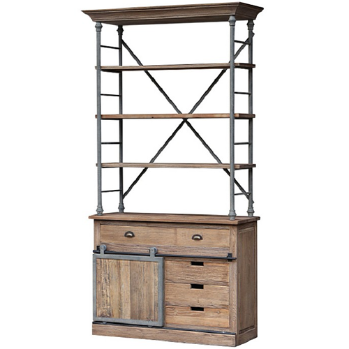 Barnett Shelving Cabinet - Heavy Duty Storage Organizer for Garage, Office & Home - Metal Shelving Unit with Adjustable Shelves for Tools, Books & Supplies