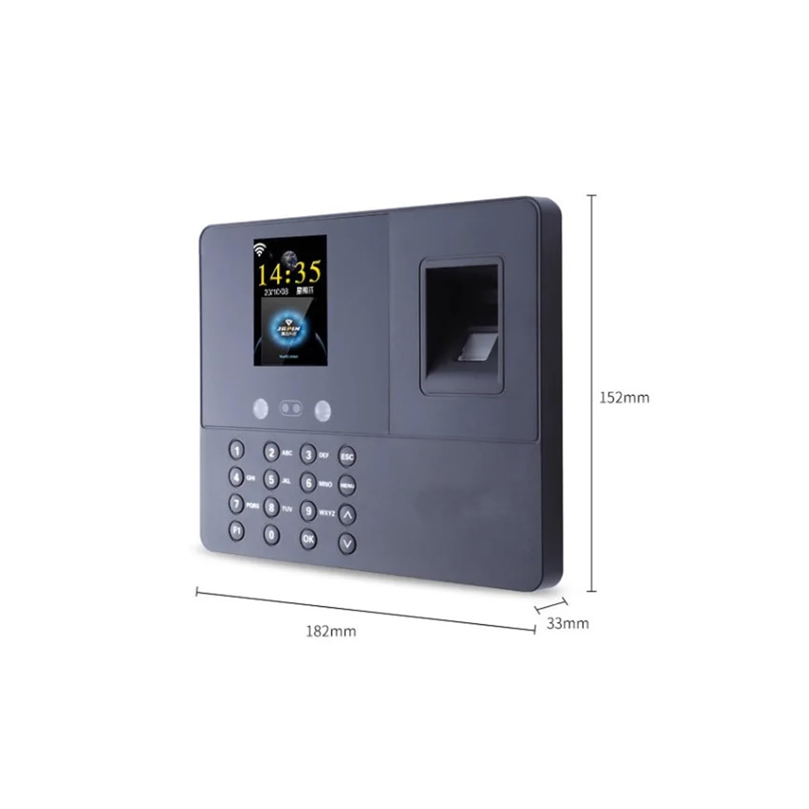 Biometric Face & Fingerprint Time Attendance Machine - Bilingual Chinese/English Display - Multilingual Punch Card System for Office & Workplace Security