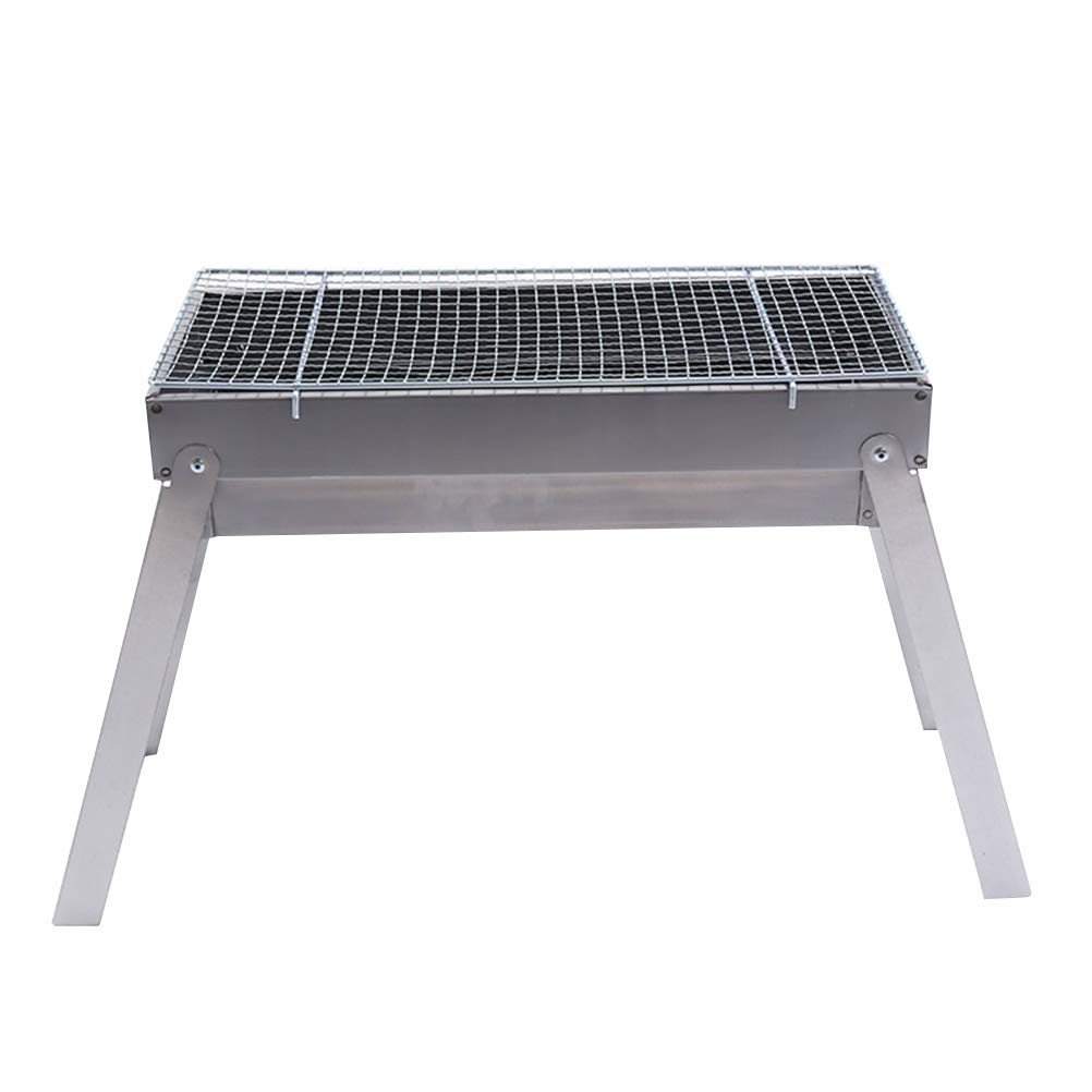 DOITOOL Portable Stainless Steel Charcoal BBQ Grill - Foldable Outdoor Grill for Camping, Picnics, and Backyard Barbecues