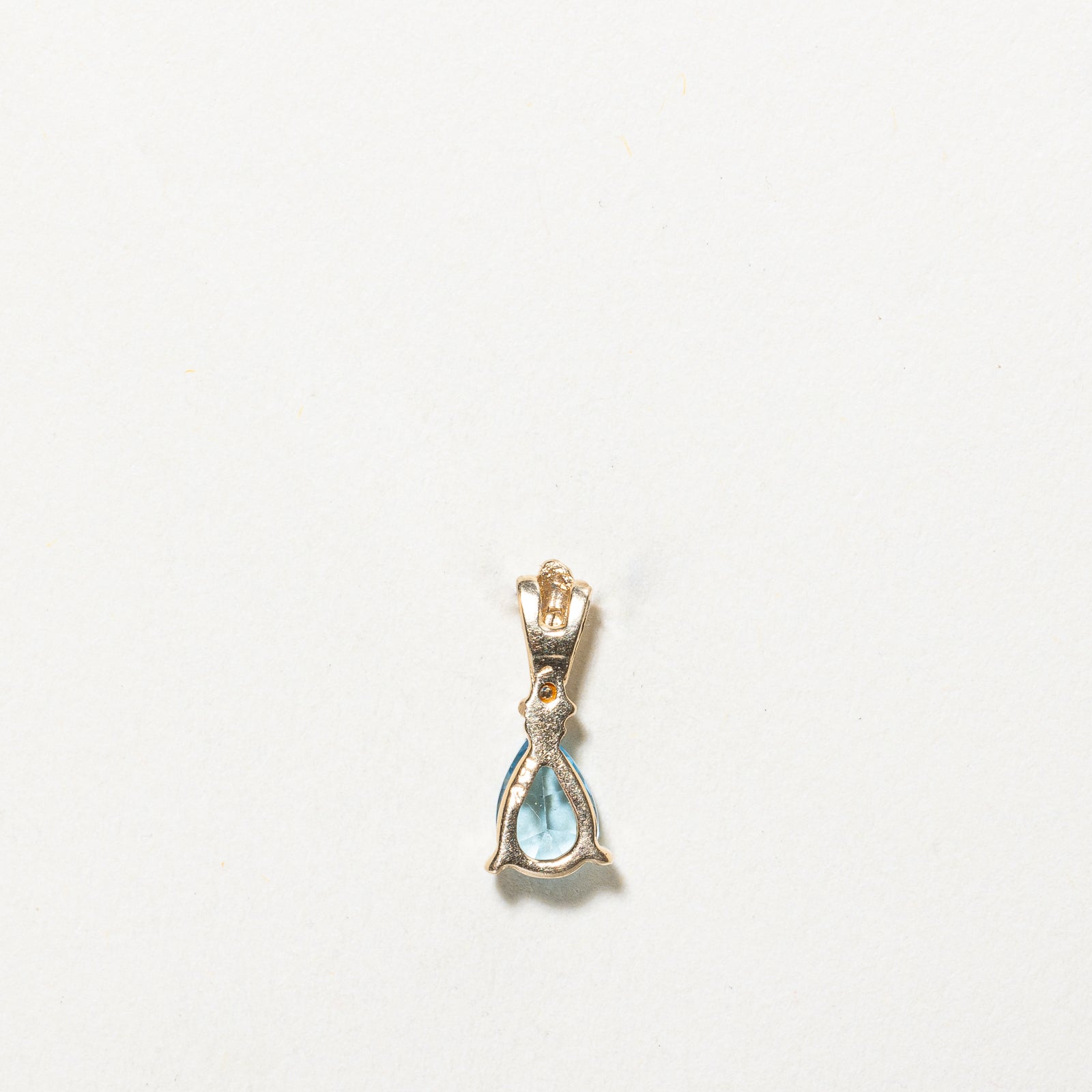 Exquisite 0.37ct Topaz & 0.005ct Diamond Drop Pendant Necklace - Elegant 925 Sterling Silver Jewelry for Women - Perfect Gift for Anniversary, Birthday & Special Occasions