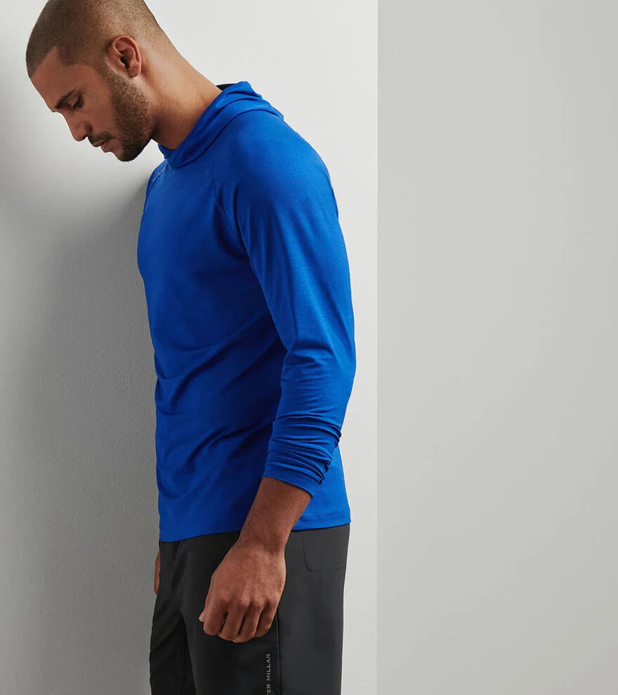 Peter Millar Men's Aurora Performance T-Shirt Hoodie - Moisture-Wicking, Breathable & Comfortable for Running, Gym & Outdoor Activities