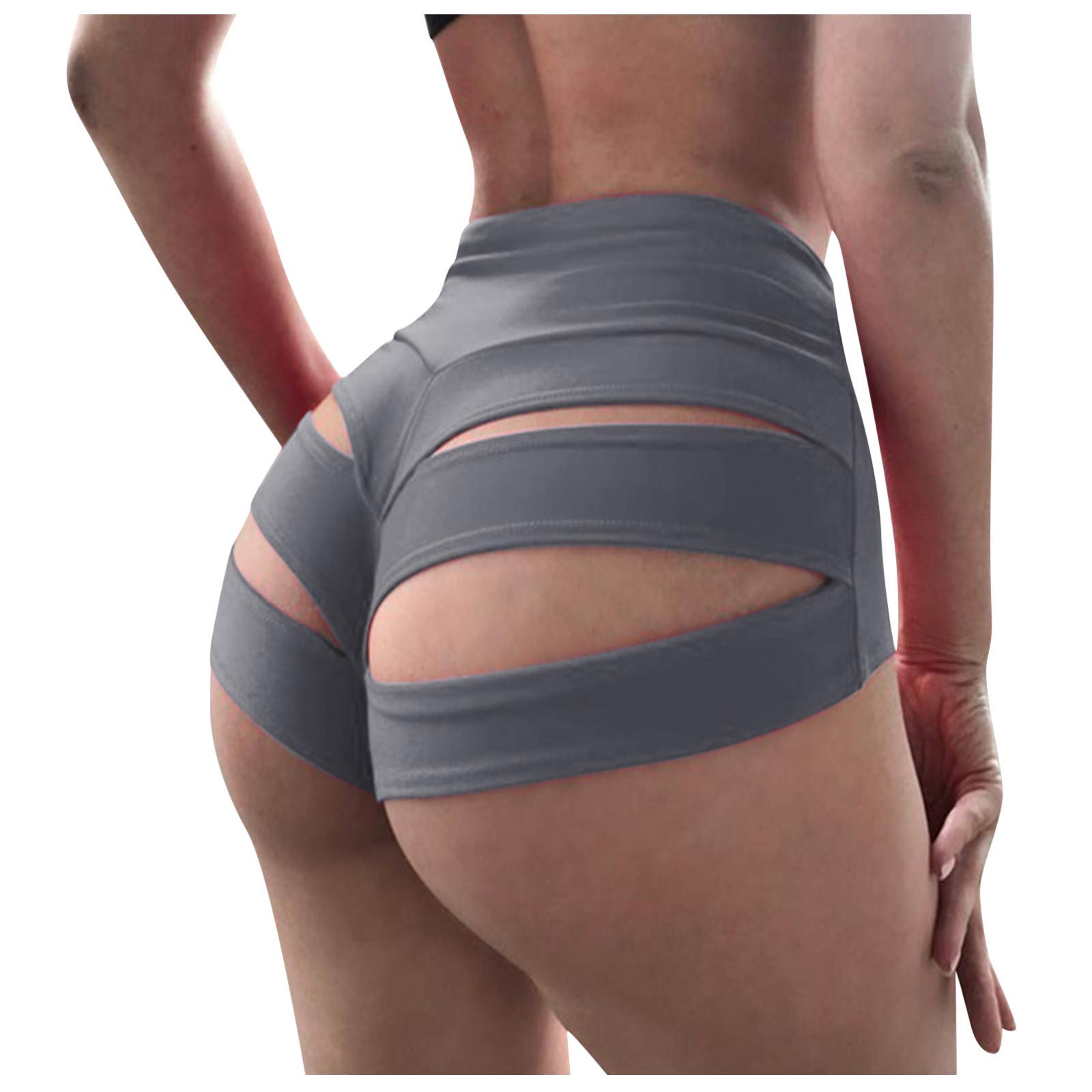 Women's Dance Shorts - Fashionable Solid Color Pole Panties with Cut-Out Design | Perfect for Pole Dancing, Yoga & Fitness Workouts