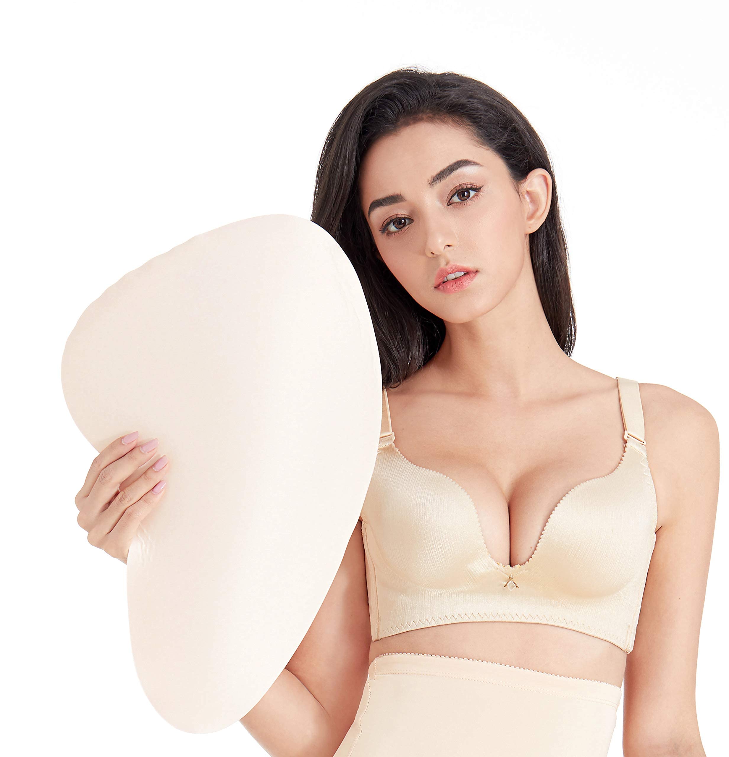 BIMEI 2-Piece Self-Adhesive Thigh & Hip Pads for Body Shaping - XL Beige Silicone Pads for Crossdressing, Cosplay & Enhanced Curves - Perfect for Costumes, Drag Shows & Body Contouring