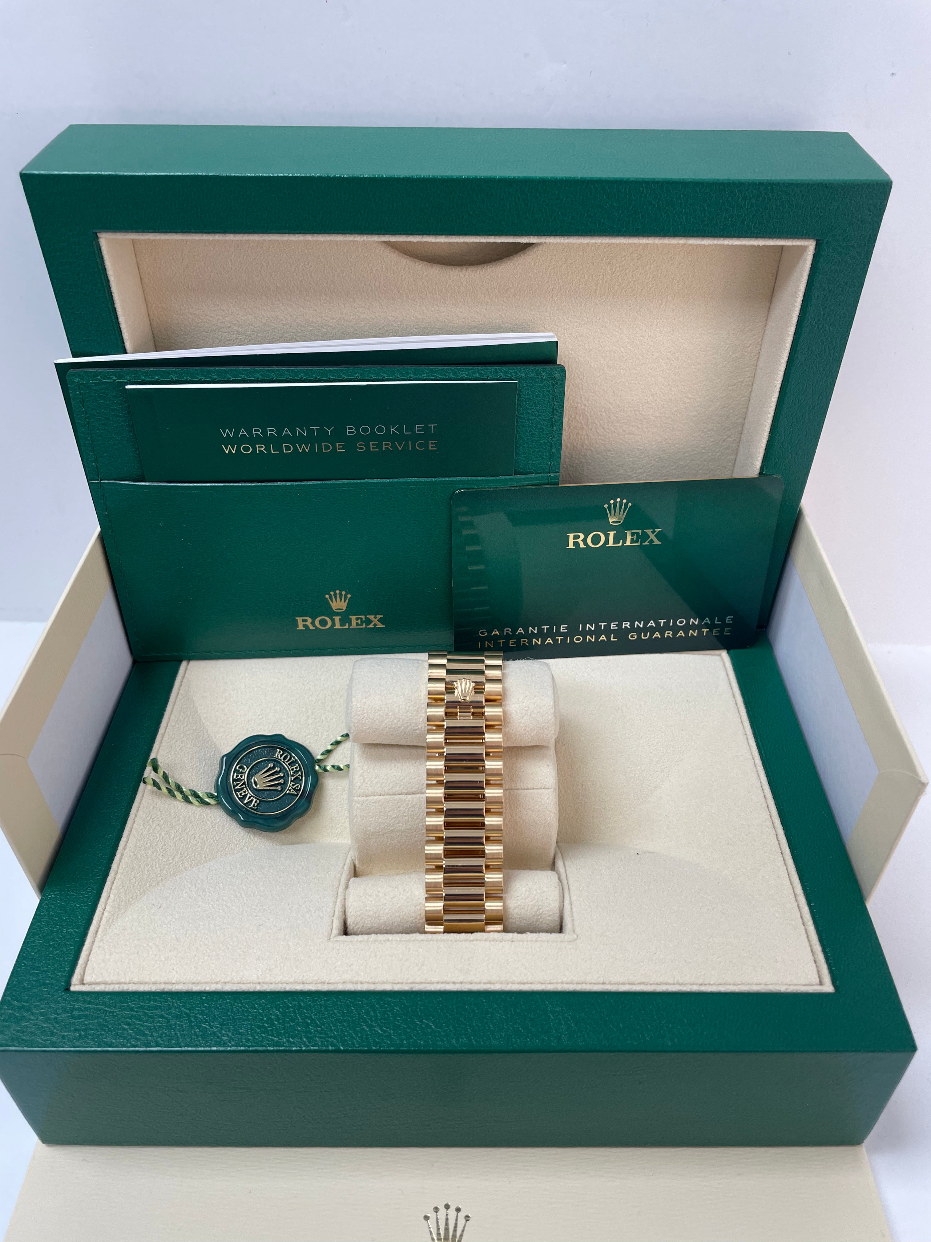 Rolex Day Date 40 Yellow Gold Watch with Champagne Dial & President Bracelet | Luxury Men's Dress Watch for Business & Formal Occasions | Ref# 228348RBR