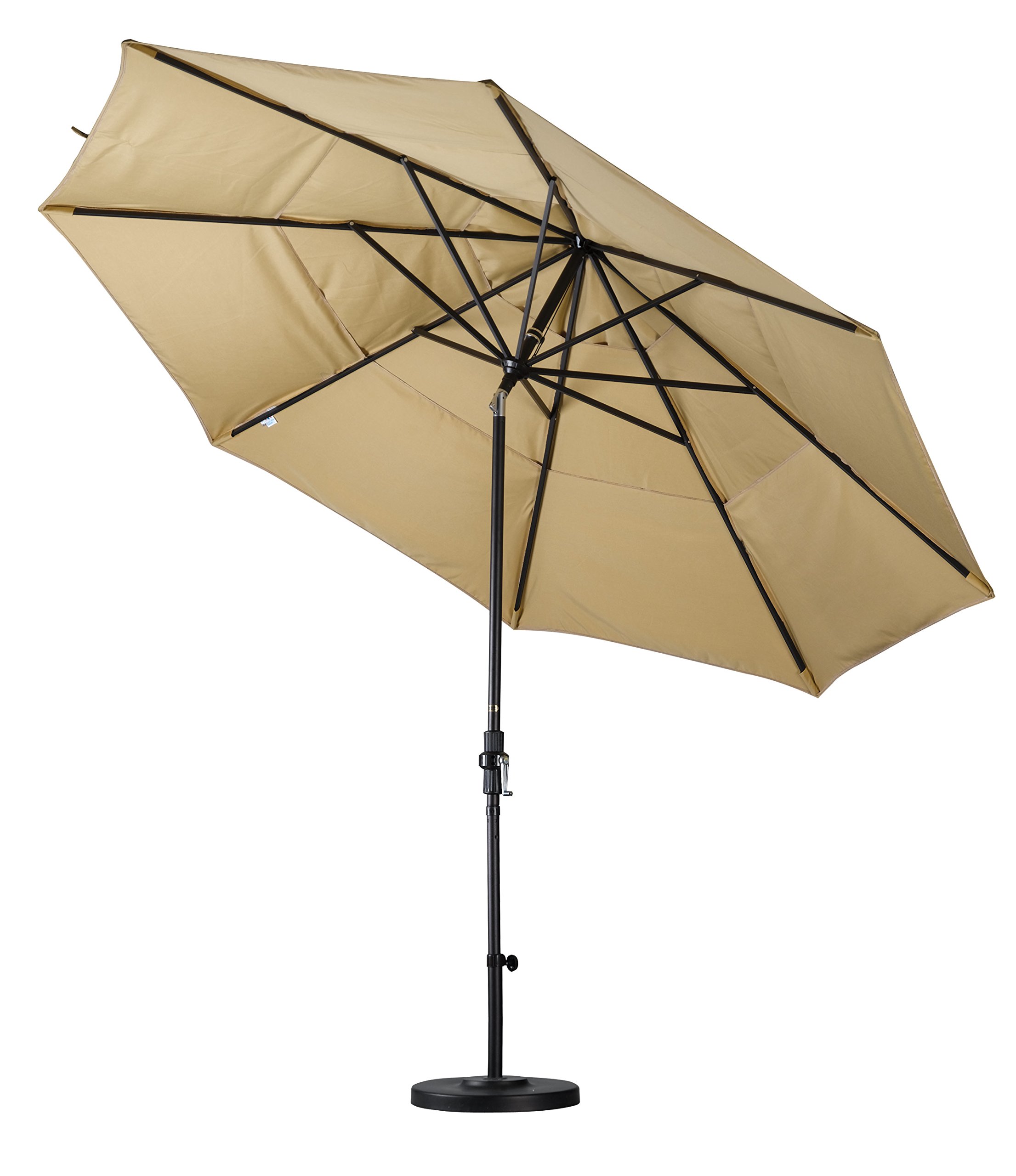 11' Round Aluminum Market Umbrella with Crank & Tilt - Pacifica Burgundy for Patio & Outdoor Dining