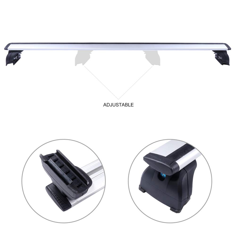 OCPTY Universal Roof Rack Cross Bars for Audi Q5 (2009-2016) & Q7 (2007-2016) - Heavy Duty Rooftop Cargo Carrier for Luggage, Kayak, Canoe, Bike, Snowboard & Ski | Perfect for Road Trips, Camping & Outdoor Adventures