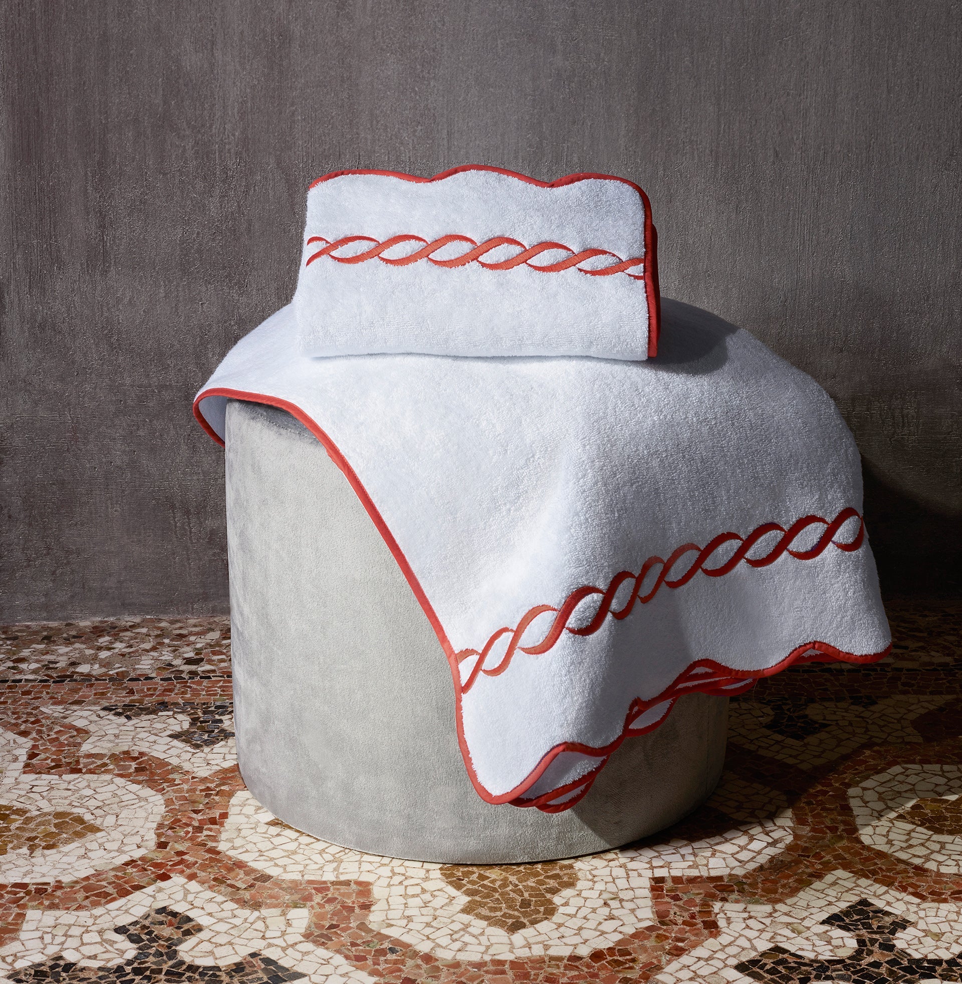 Luxury Treccia Bath Collection - Soft & Absorbent Cotton Towels, Robes & Bath Mats for Spa, Hotel & Home Use