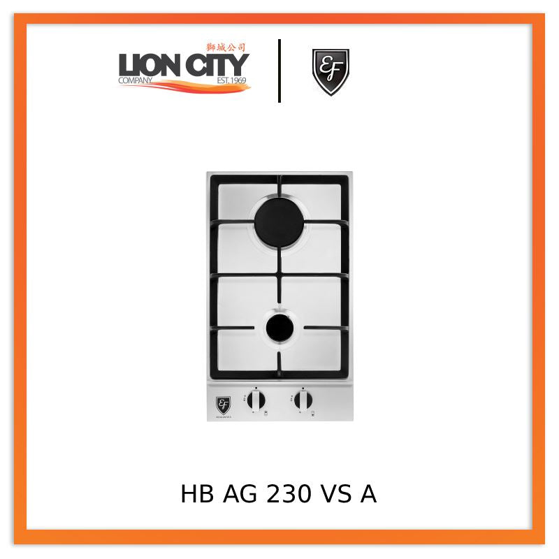 EF HB AG 230VS A 30cm Built-in Stainless Steel Gas Hob - 4 Burner Cooktop with Safety Features for Modern Kitchen Cooking