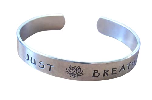 Custom Yoga Bracelets for Women - Personalized Engraved Inspirational Words on Both Sides - Stainless Steel/Gold/Silver Options - Perfect for Yoga Practice, Meditation & Mindful Living