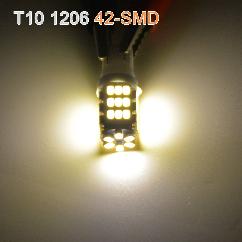 YITAMOTOR 921 RV Interior LED Light Bulbs - 20-Pack Super Bright T10 912 194 LED Bulbs for RV, Camper, Car Dome, Map, Door, License Plate, Trailer Backup & Reverse Lights - Warm White 42-SMD - Perfect for Night Driving and Interior Lighting Upgrades
