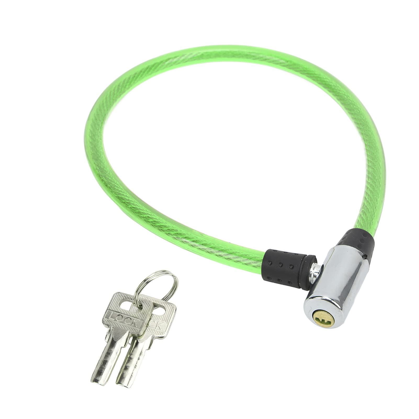 Steel Bike Lock Cable - Portable Bicycle & Motorcycle Lock for Outdoor Security (Green)