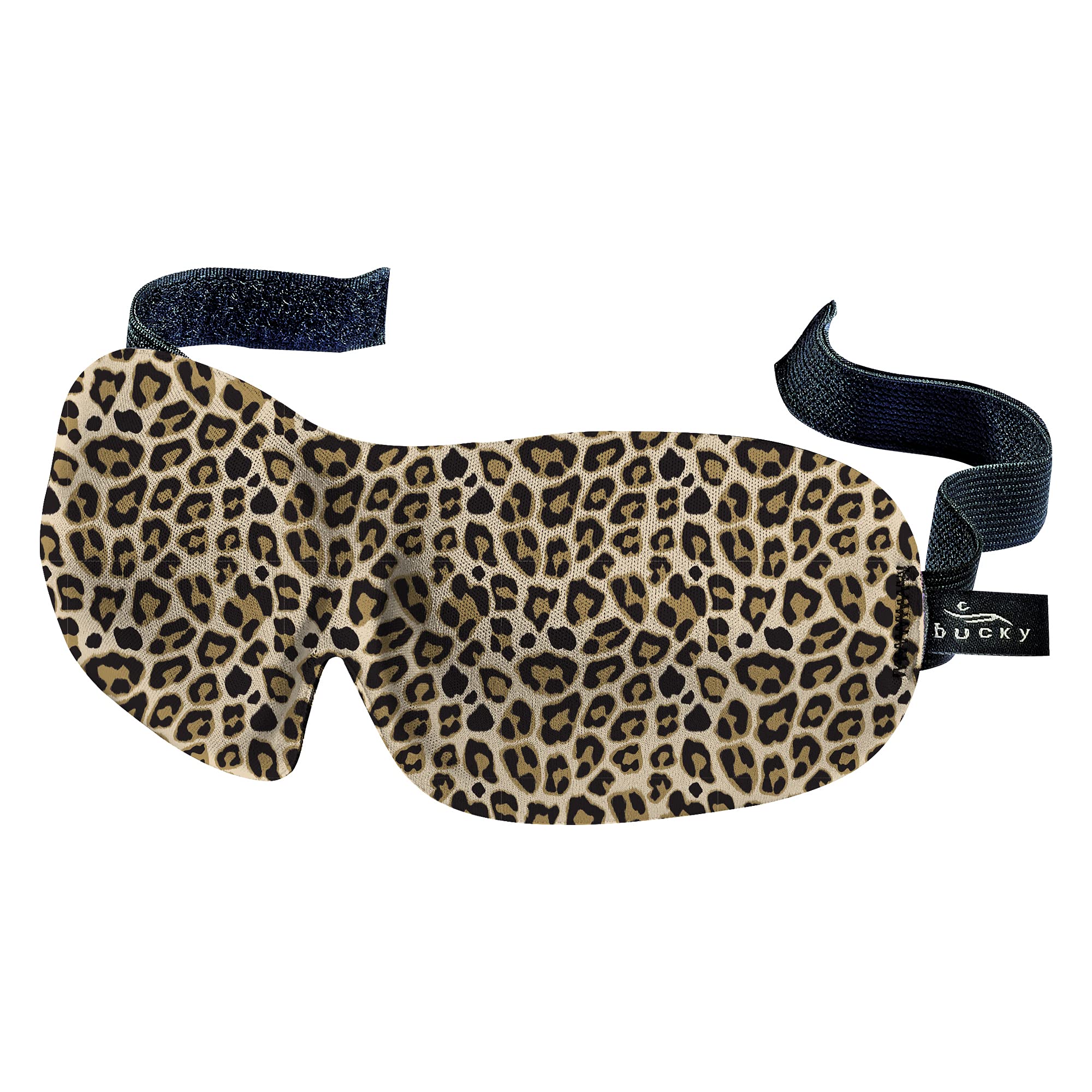 Bucky 40 Blinks No Pressure Printed Eye Mask for Travel & Sleep - Soft Comfortable Leopard Print Sleep Mask - Perfect for Airplanes, Naps & Relaxation at Home