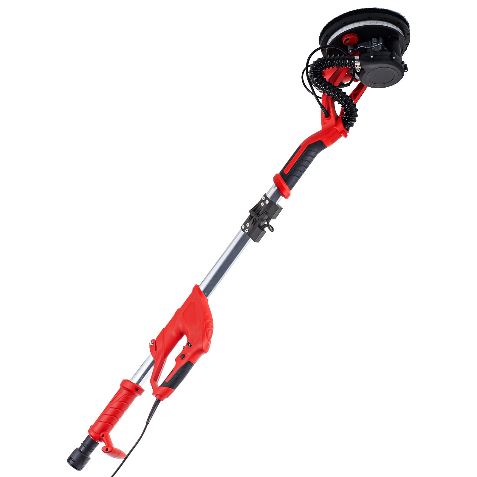 VEVOR 850W Electric Drywall Sander with Variable Speed 800-1750 RPM, Foldable Sheetrock Sander with Telescopic Handle, LED Light & Vacuum Bag - Perfect for Home Renovation, Wall Repair and Professional Construction Projects