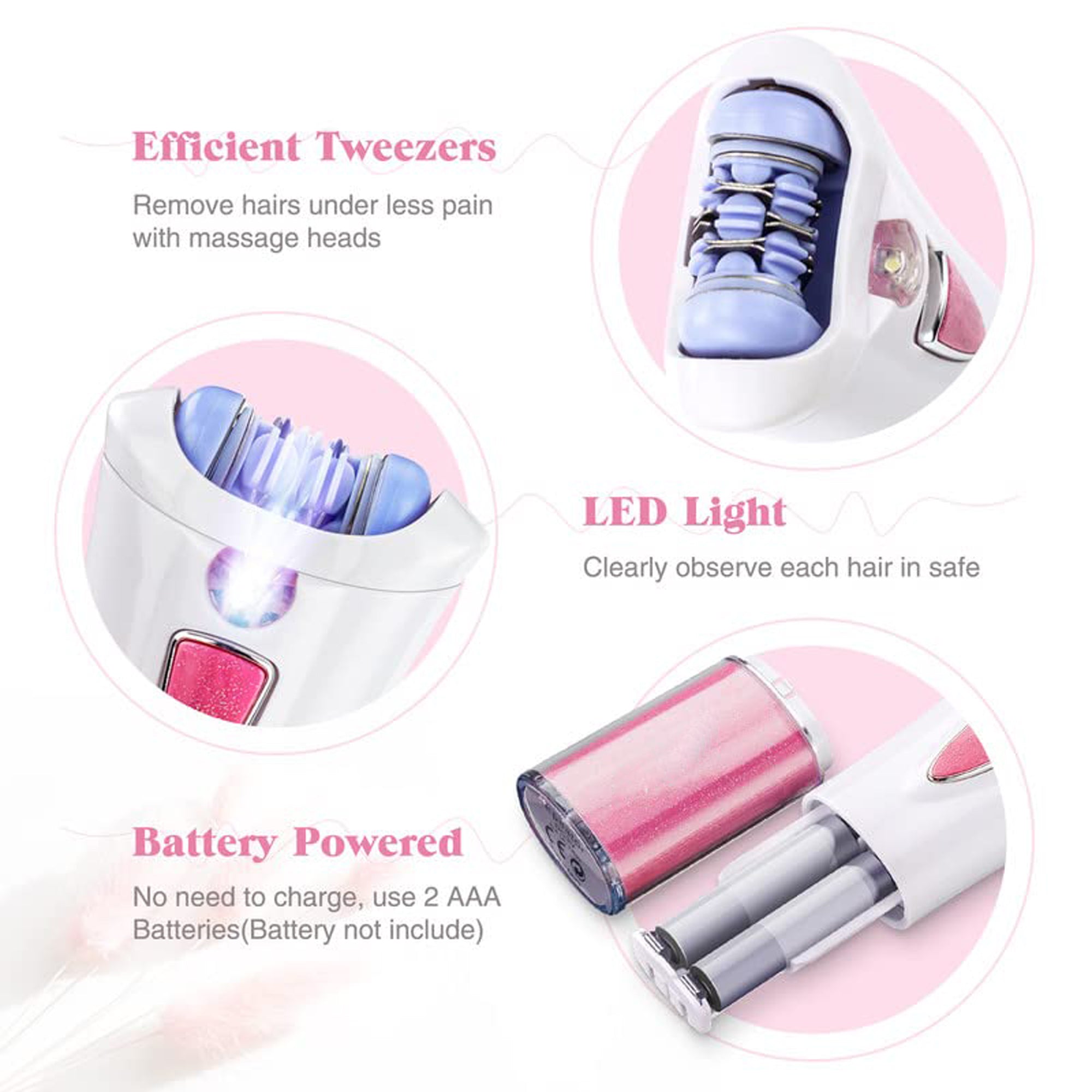 Best Women's Epilator for Facial Hair Removal - Smooth Glide Electric Razor for Legs, Arms, Armpits & Bikini Area | Perfect for At-Home Hair Removal & Travel Use
