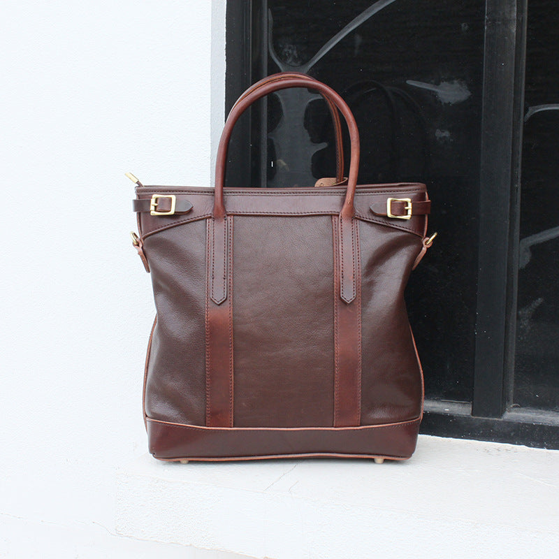 Premium Italian Leather Work Tote Bag for Women - Professional Office Briefcase & Laptop Bag - Stylish Business Handbag for Commuting, Meetings & Travel