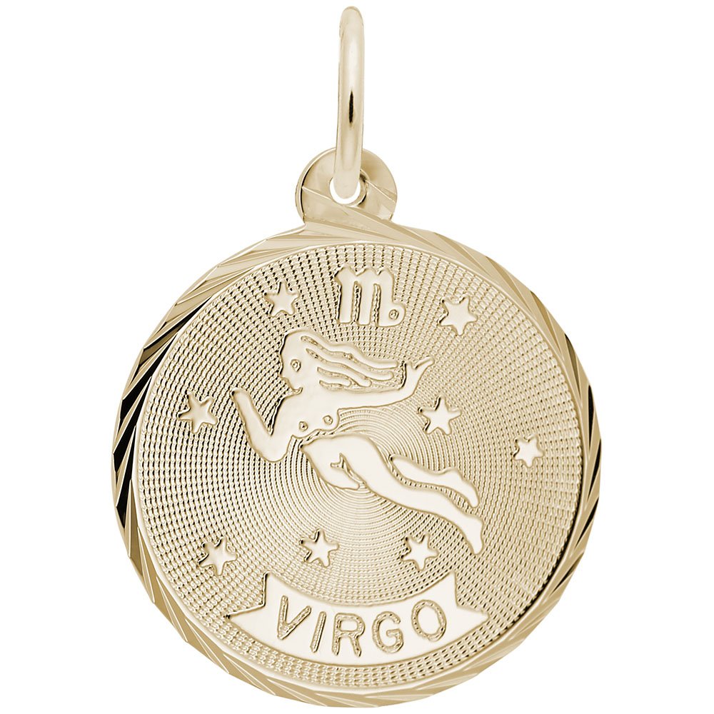 Rembrandt Virgo Zodiac Charm Pendant - 14K Gold or 925 Sterling Silver Necklace Charm for Women | Perfect Birthday Gift & Everyday Jewelry for Zodiac Lovers