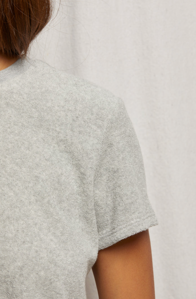 Perfect White Loop Terry T-Shirt for Women - Soft & Comfortable Cotton Tee for Casual Wear, Lounge & Everyday Outfits