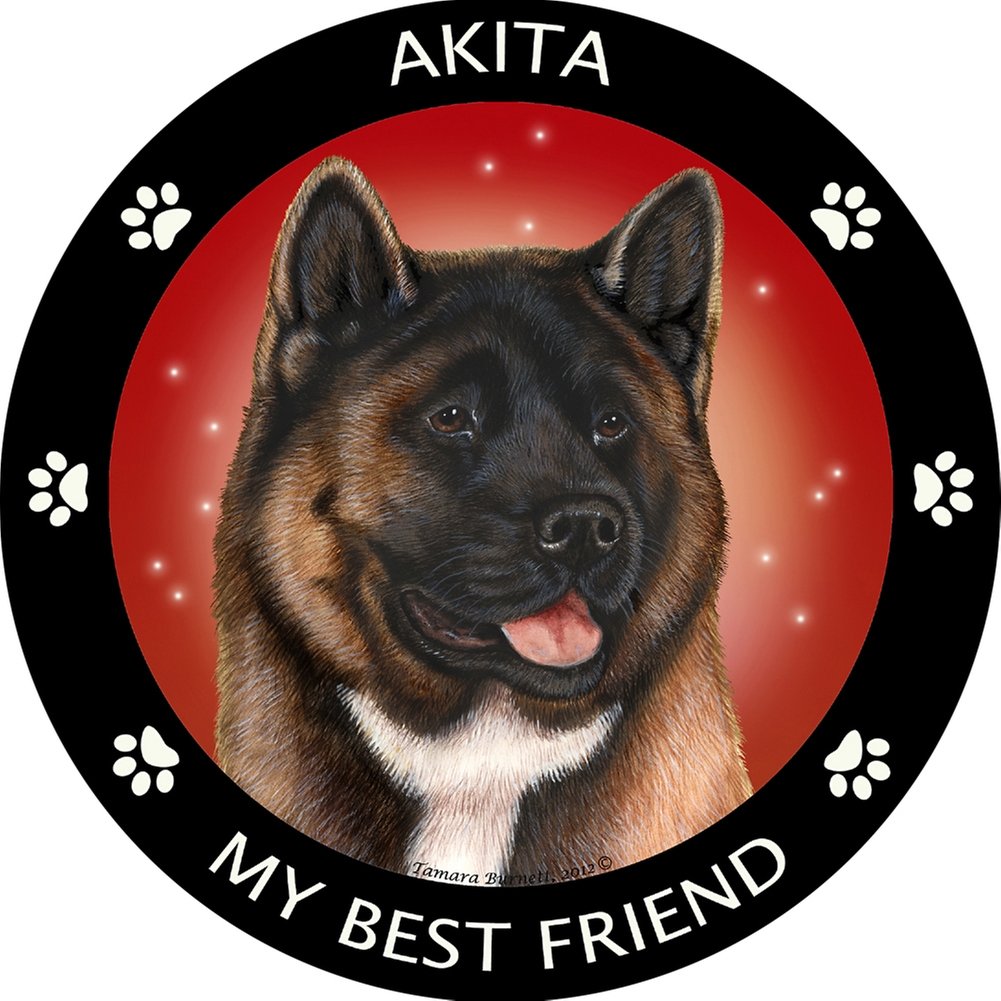 Red Akita My Best Friend Magnet - Cute Japanese Dog Fridge Magnet for Pet Lovers, Home & Office Decoration