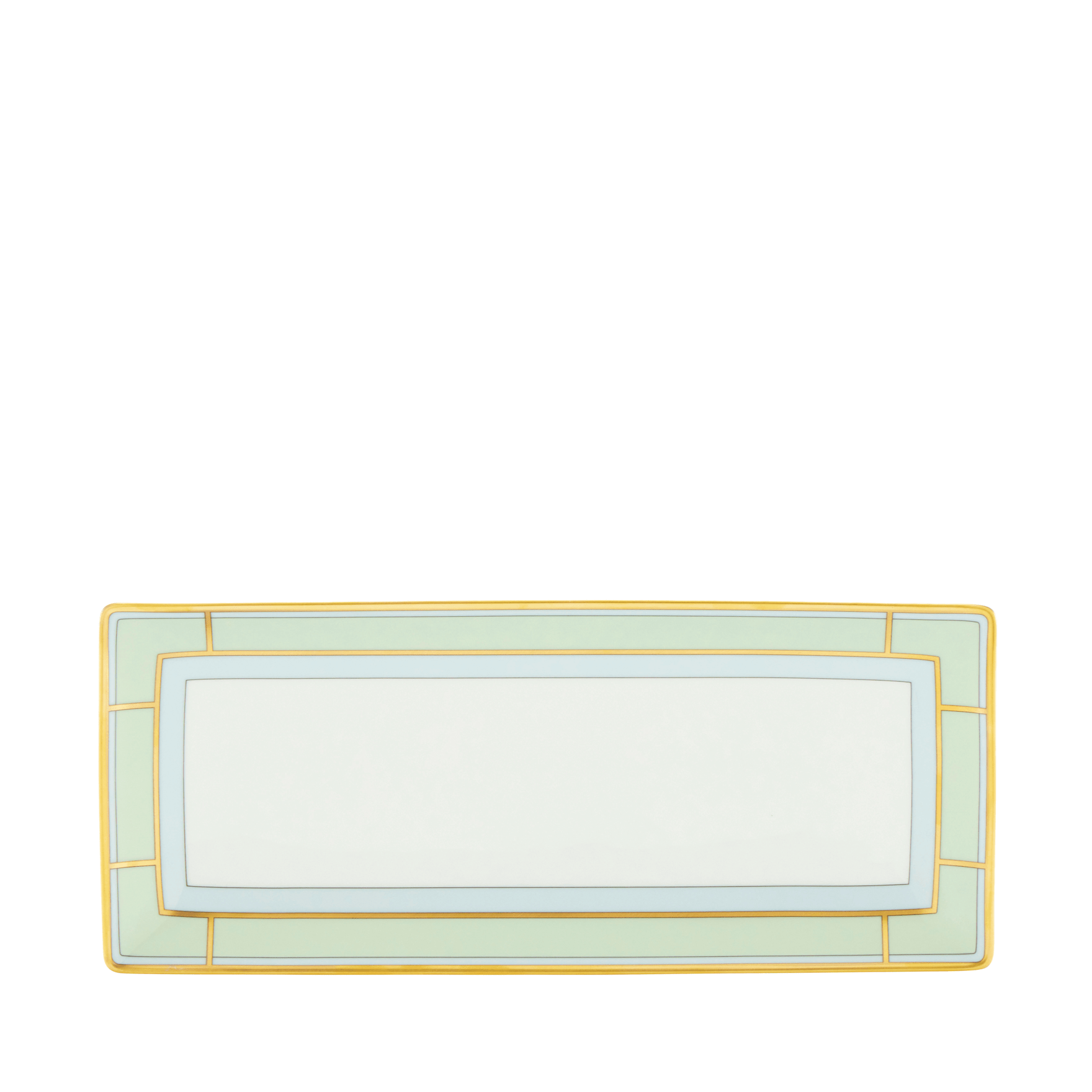Diva Green Rectangular Flat Platter - Elegant Serving Tray for Dinner Parties, Buffets & Home Decor | Durable Ceramic Dish for Appetizers, Desserts & Entertaining
