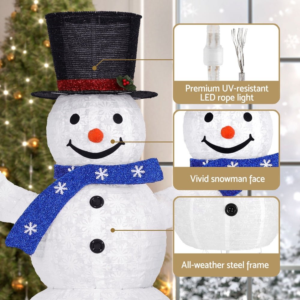 330 LED Christmas Fairy Lights with 3 Snowman Decorations - Indoor/Outdoor Holiday String Lights for Home, Tree, and Party Decor
