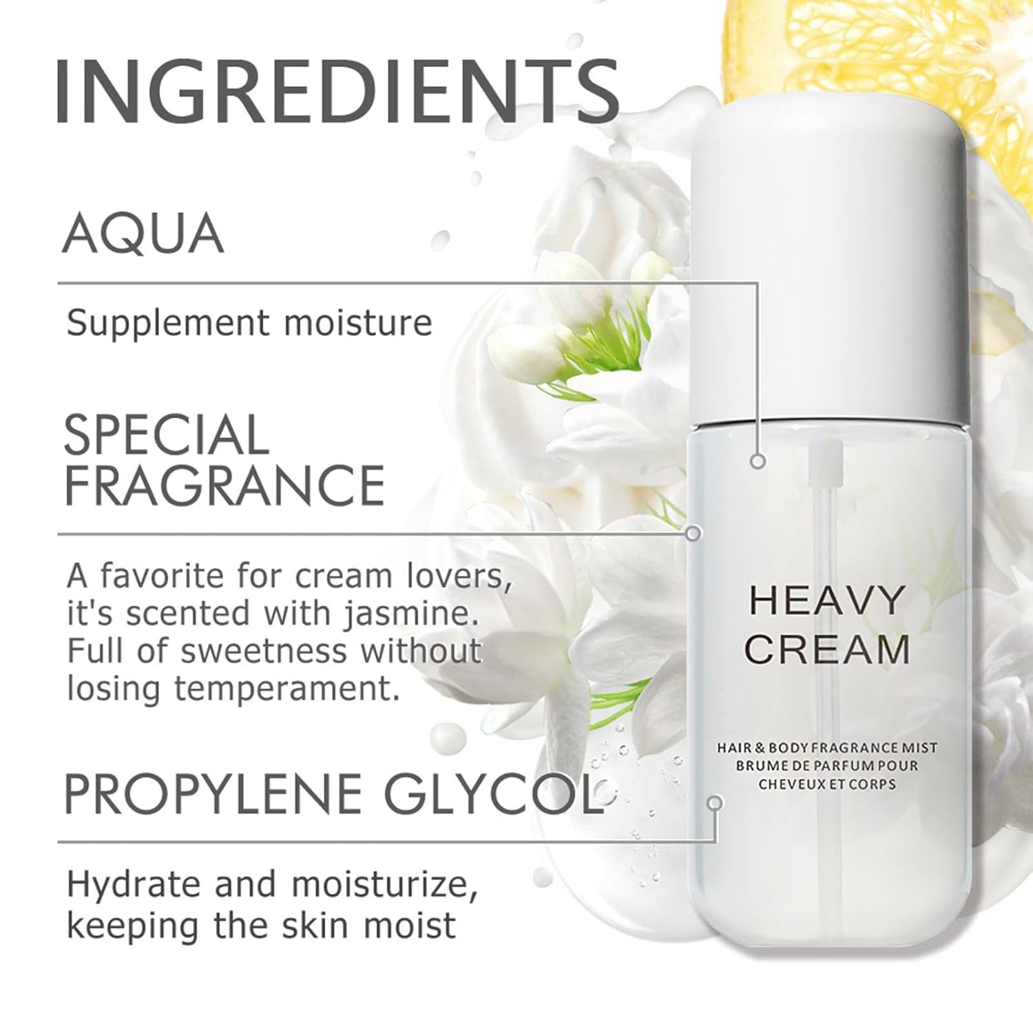Vanilla Coconut Hair & Body Perfume Mist for Women & Men - Long Lasting Scent, 50ml - Perfect for Date Nights, Work & Everyday Freshness