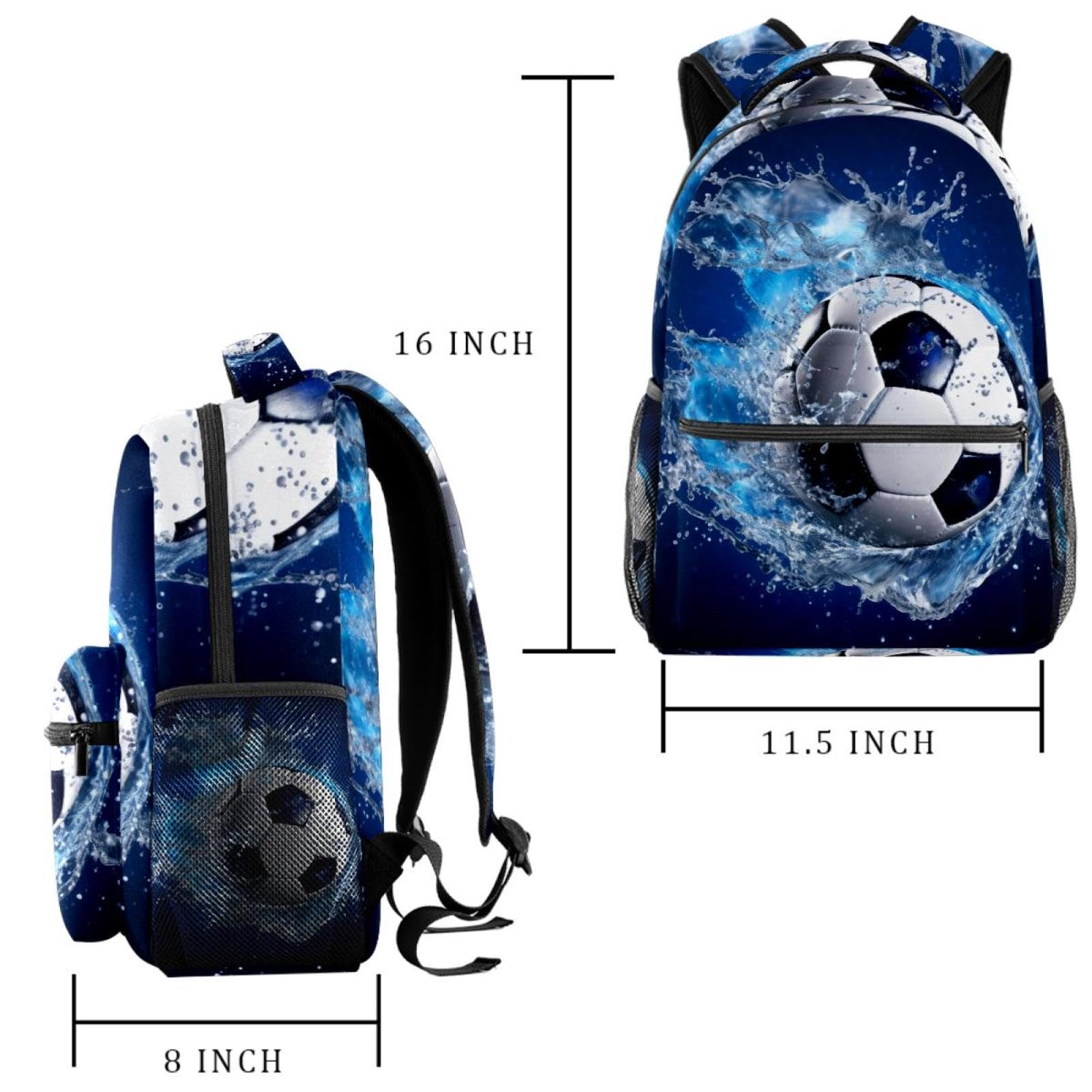 Best Travel Backpack for Men & Women - Lightweight Durable Blue Ocean Design - Perfect for Hiking, Camping & Daily Commute