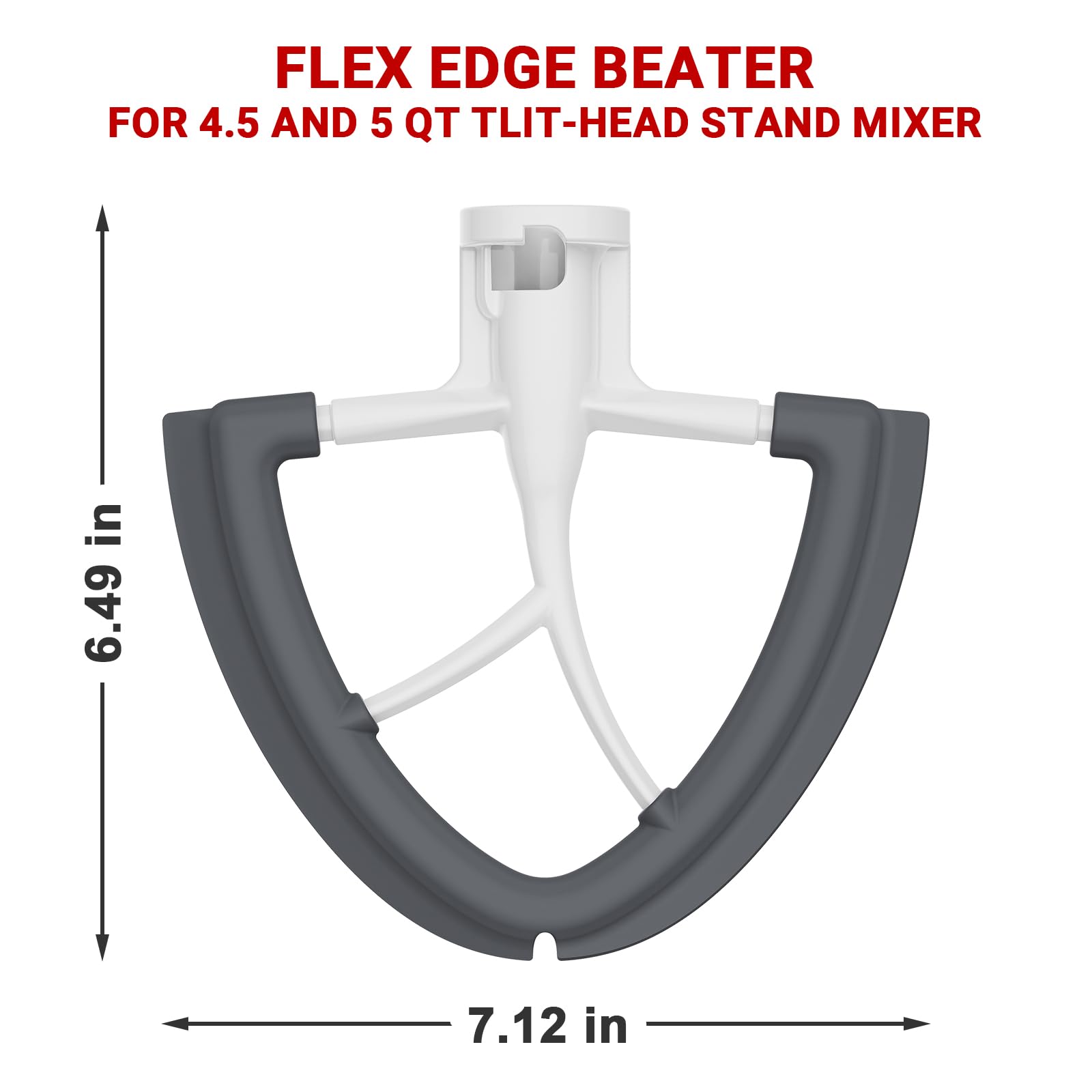 Flex Edge Beater for KitchenAid Mixer - Compatible with 4.5-5 Quart Tilt-Head Stand Mixers | Durable Paddle Attachment by FGreeble | Perfect for Baking Cakes, Cookies & Kneading Dough