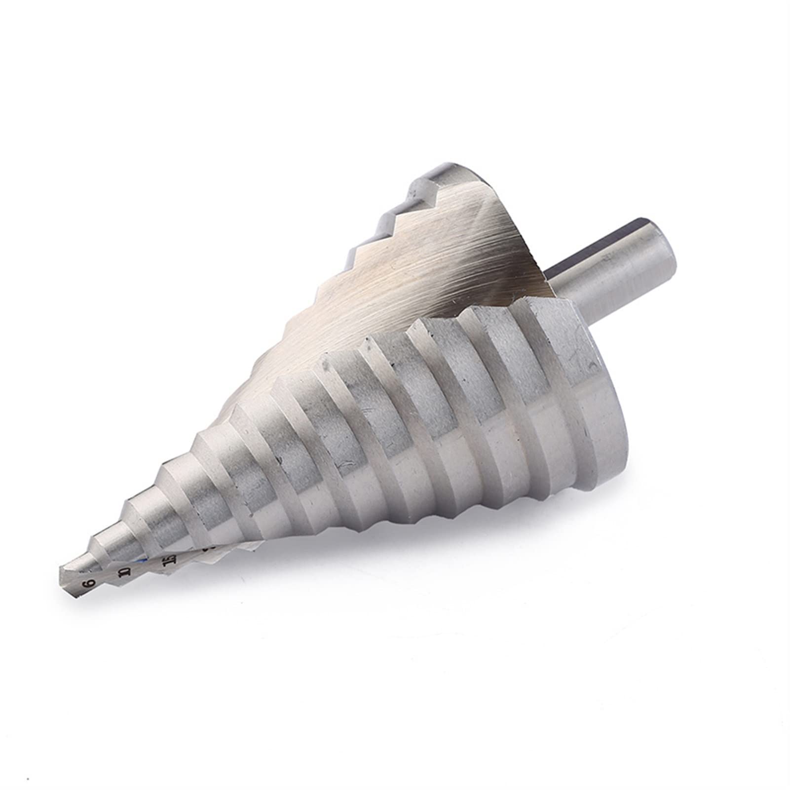 6-60mm HSS Step Drill Bit for Wood & Metal - 1pc Spiral Groove Cone Drill Bit with Round Shank (4-32mm) - Power Tool Accessories for DIY, Carpentry, Plumbing & Electrical Work