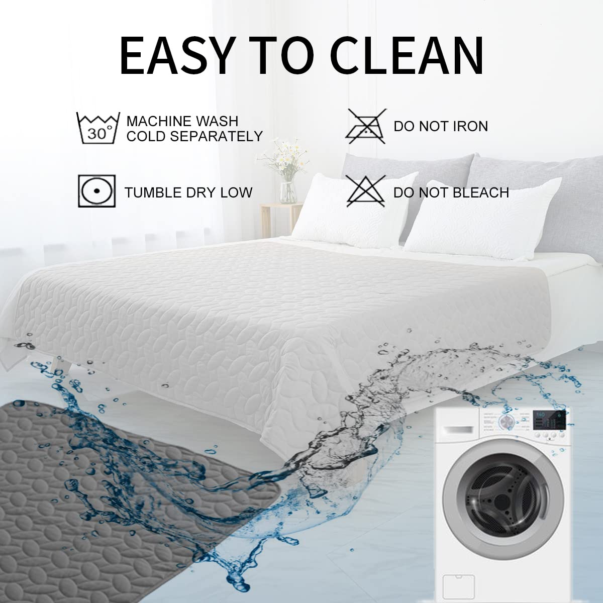 **Ameritex Waterproof Pet Bed Cover - Soft Dog Blanket for Sofa, Furniture & Crate - Washable & Durable Design for Pets - Perfect for Home, Travel & Outdoor Use**