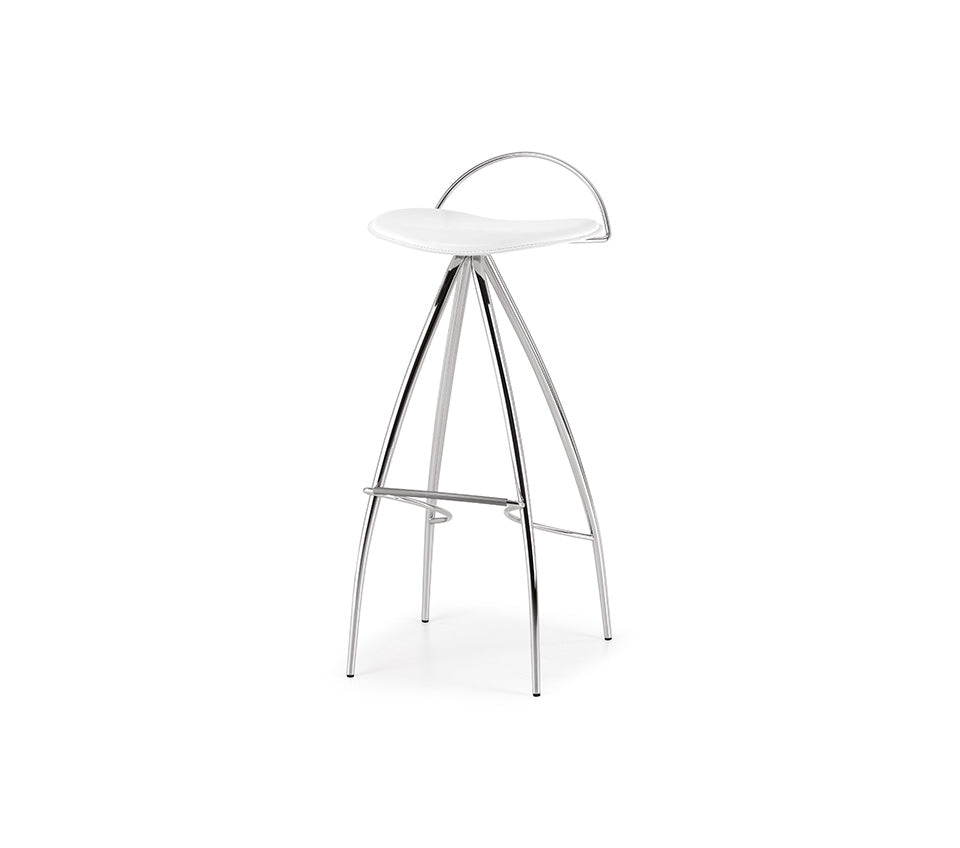 Cattelan Italia Coco Stool - Modern Bar Stool with Wooden Seat & Metal Frame, Perfect for Kitchen Island, Dining Room & Home Bar Decor