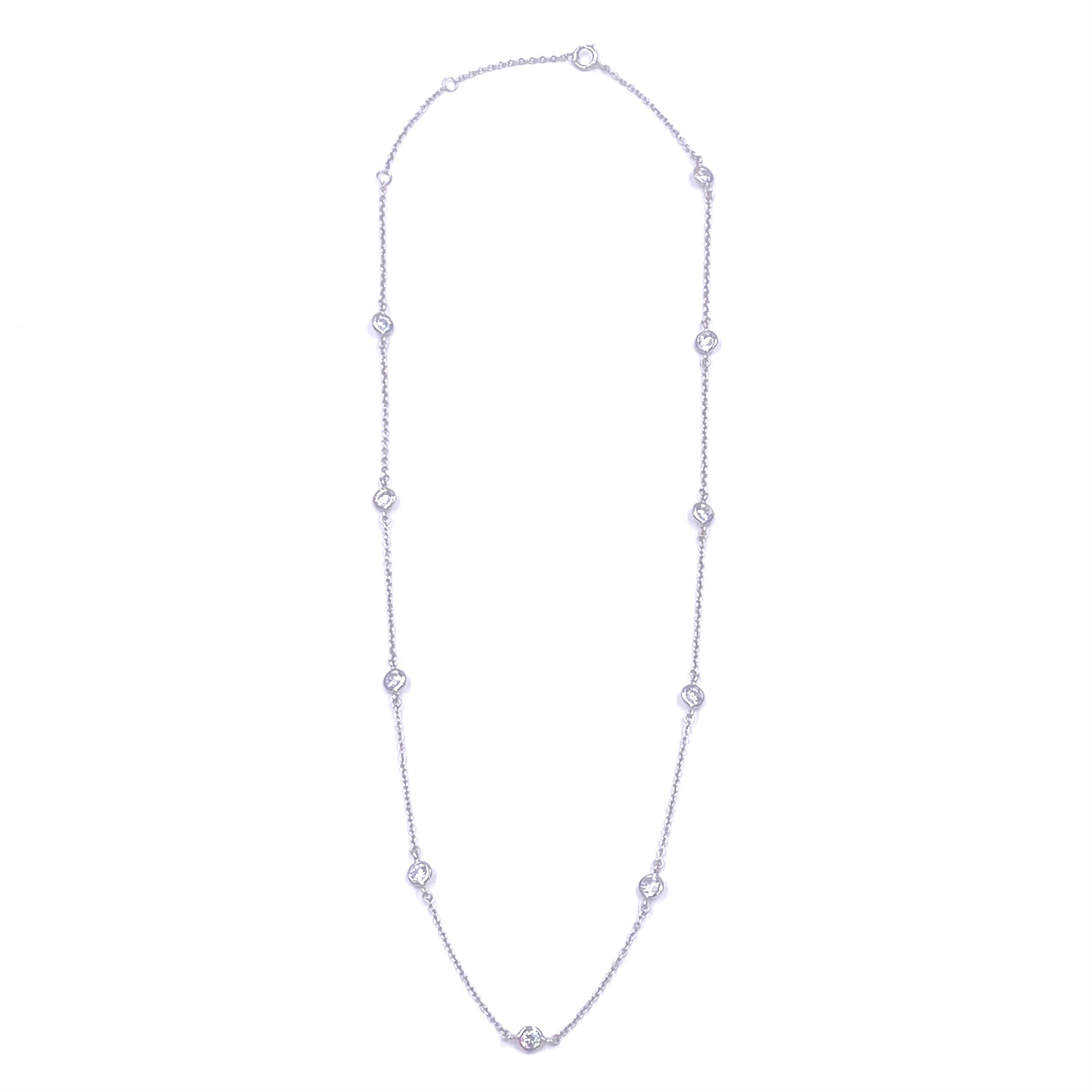 Ashley Gold Sterling Silver CZ By The Yard Necklace - Elegant Layering Piece for Everyday Wear & Special Occasions