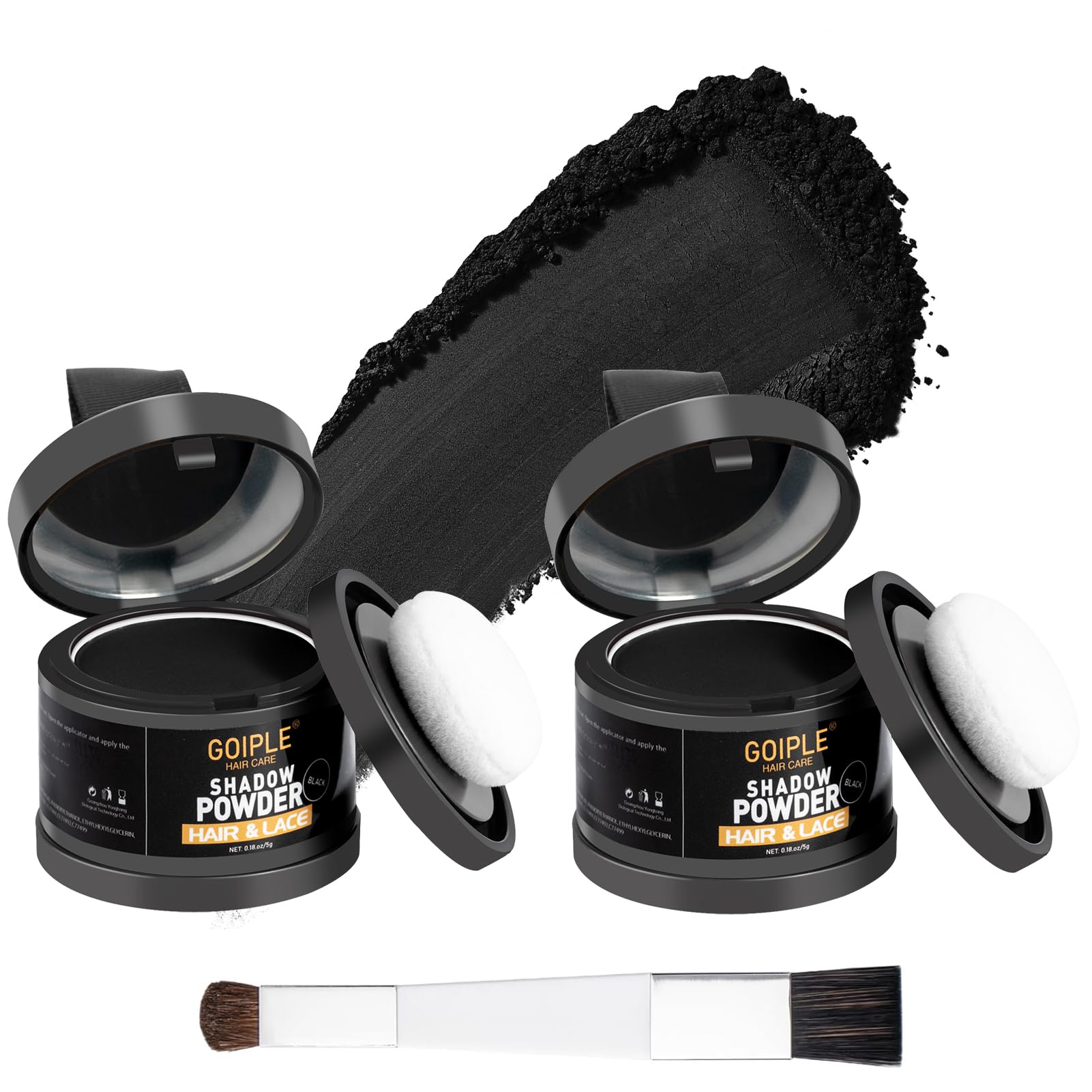Root Cover Up Powder for Women - Black Hairline Powder for Bald Spots & Thinning Hair | 2 Pack | Eyebrow & Beard Line Concealer | Light Blonde Hair Fibers | Perfect for Daily Use & Special Occasions