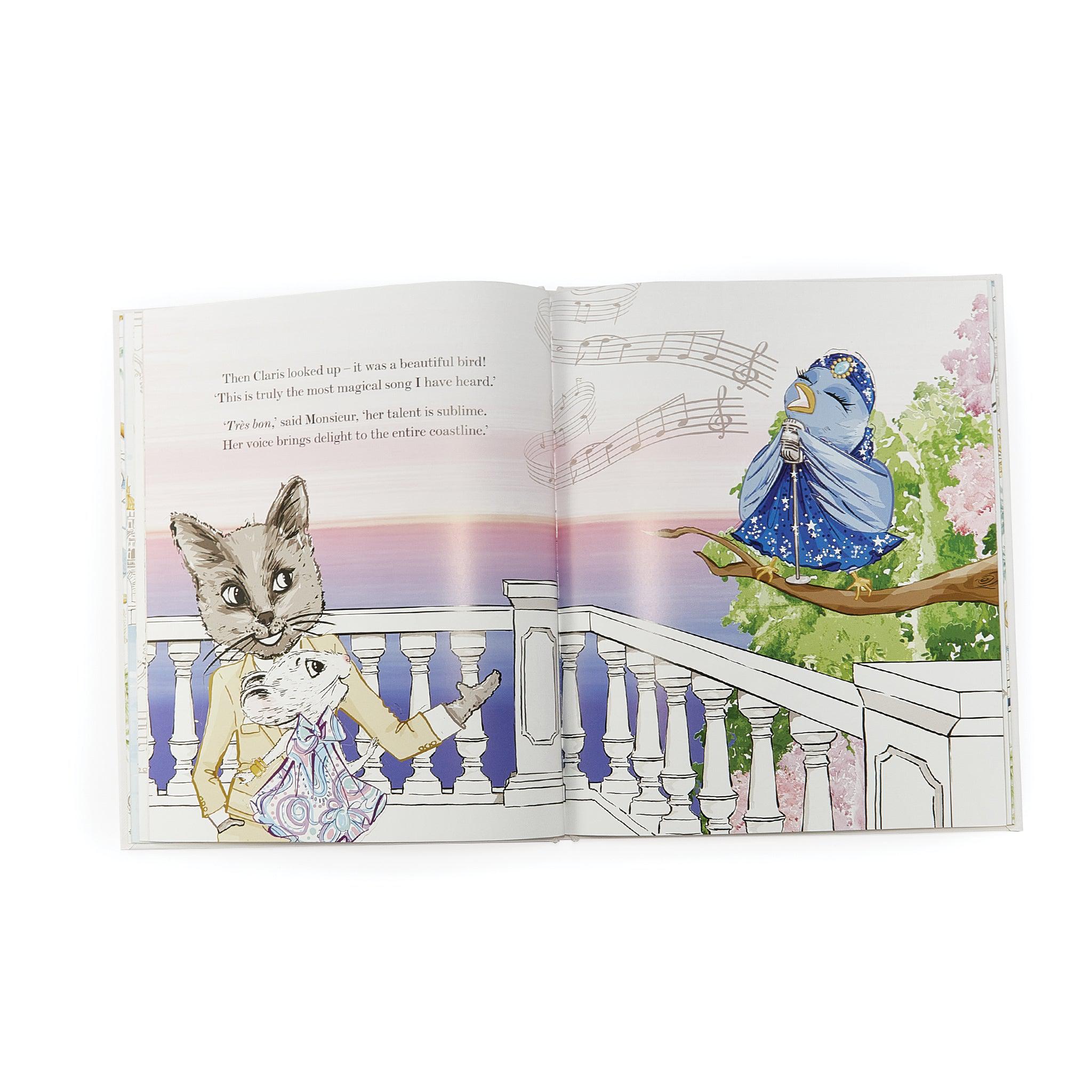 Claris The Mouse Bonjour Riviera Hardcover Book - Perfect for Kids' Bedtime Stories & French Learning