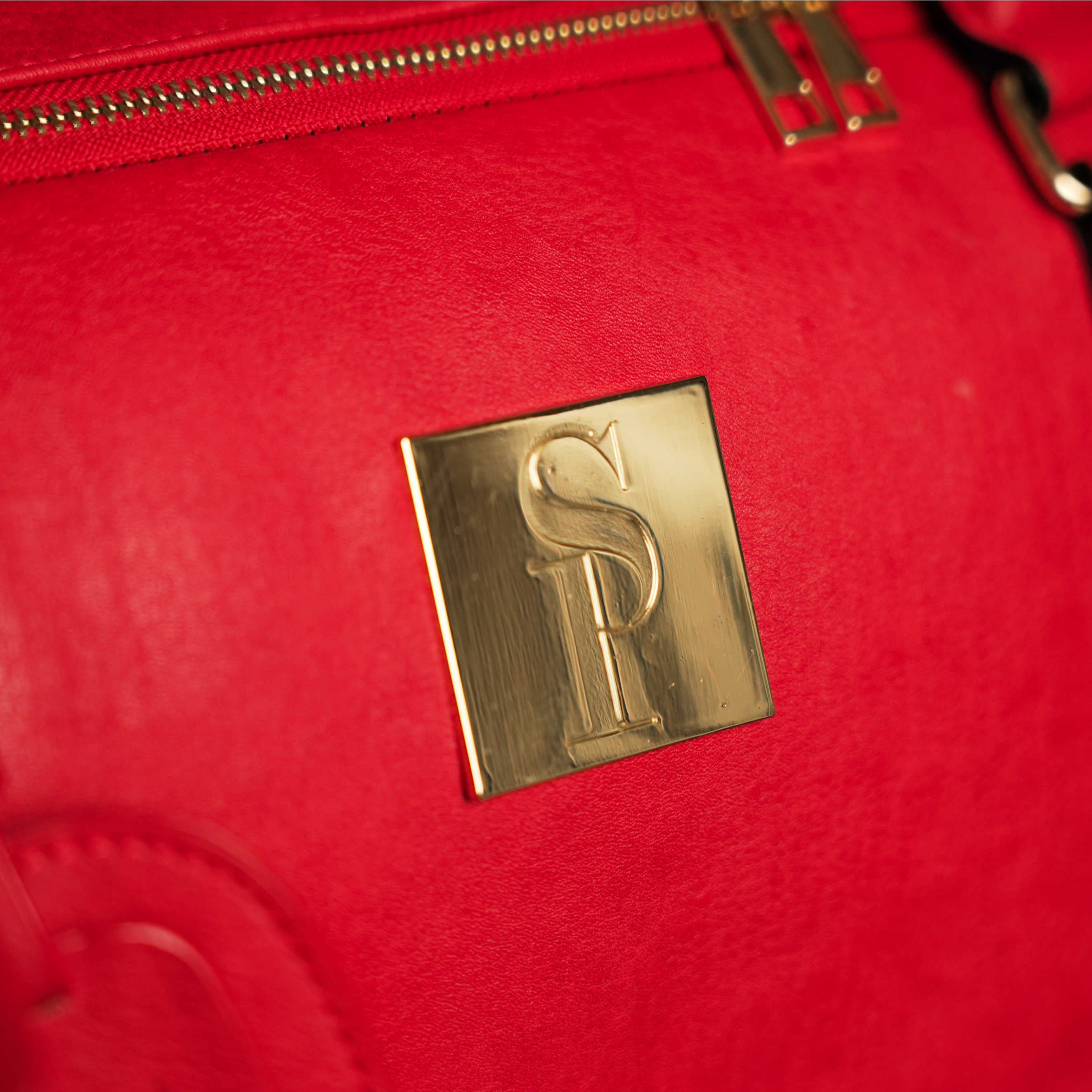Premium Red Tumbled Leather Duffle Bag - Stylish Weekender Travel Bag for Men & Women - Perfect for Gym, Weekend Getaways & Business Trips