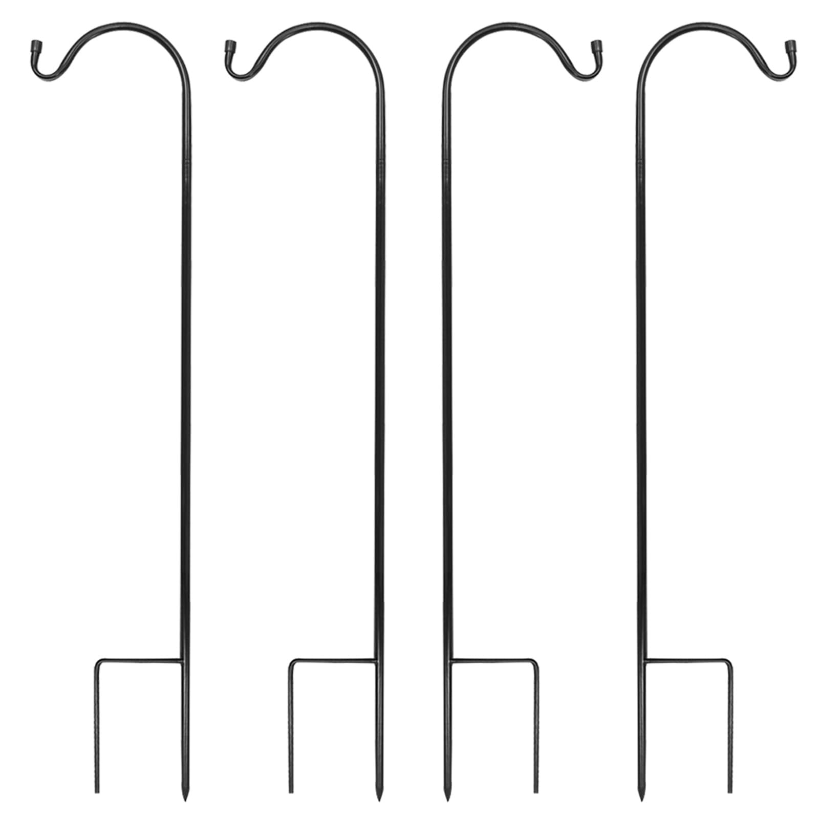 Urban Deco 4PK Heavy Duty Shepherd's Hooks - 37 Inch Adjustable Height Garden Hooks for Outdoor Plants, Hanging Baskets & Wedding Decor | Perfect for Patio, Lawn & Backyard Decoration