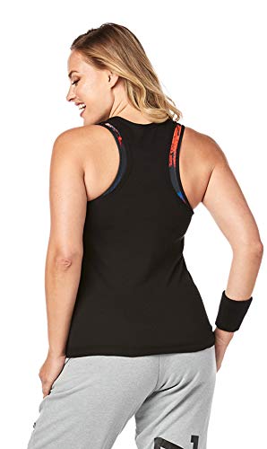 Zumba Graphic Print Fitness Dance Workout Racerback Tank Tops for Women - Breathable Moisture-Wicking Activewear for Dance Class, Gym & Yoga