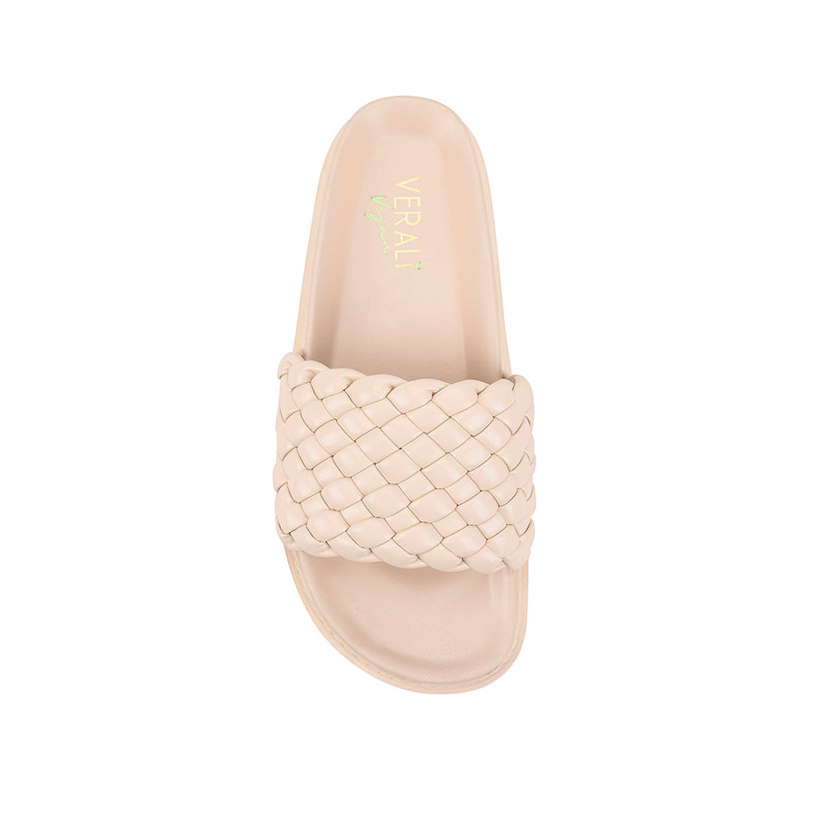 Bruce Footbed Slides for Men & Women - Comfortable Arch Support Sandals in Bone White - Perfect for Beach, Pool, and Indoor Wear